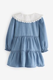 Blue Denim Embroidered Collar Dress (3mths-7yrs) - Image 6 of 6