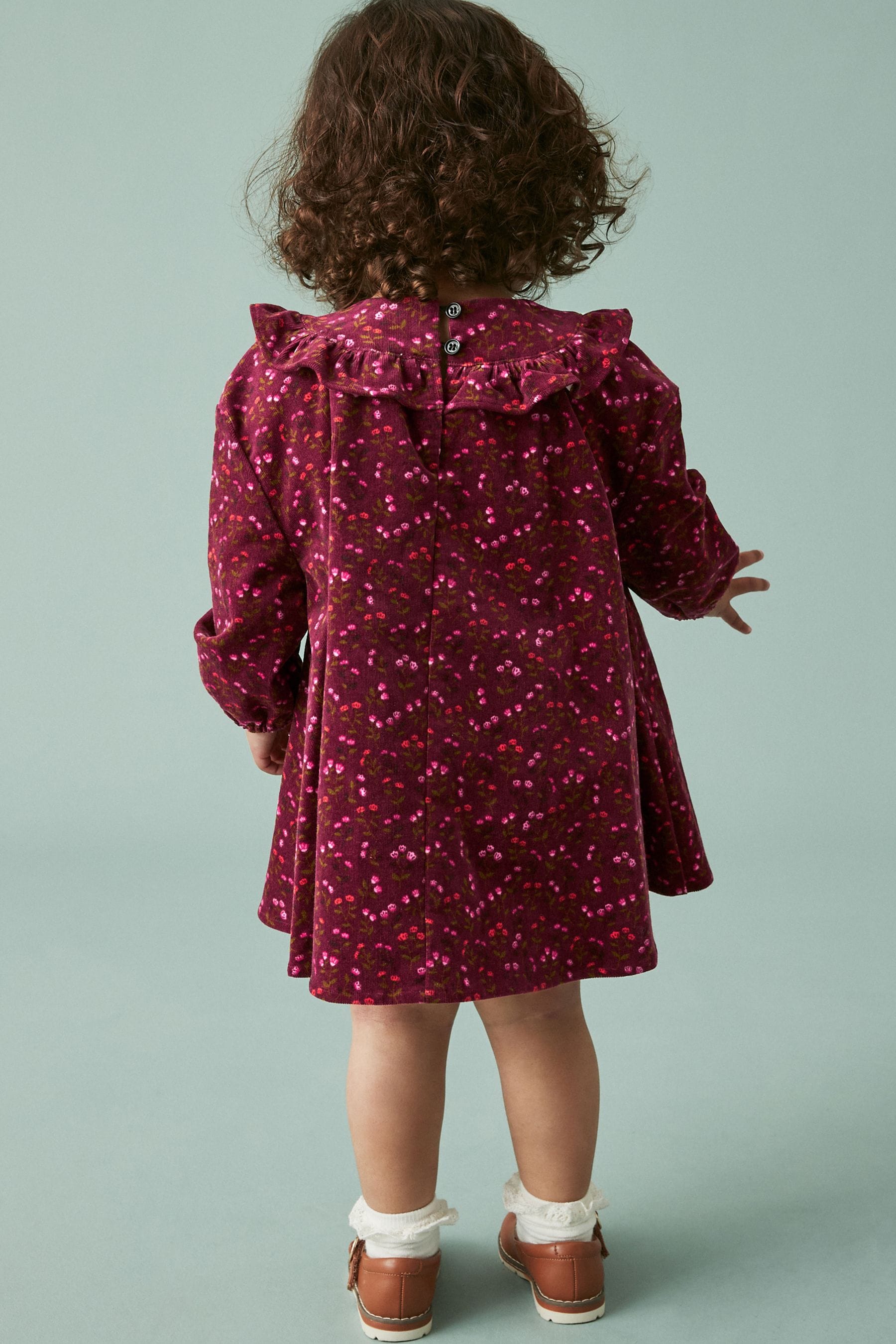 Acheter Rose baie motif floral Robe imprimee en velours cotele 3 mois a 8 ans from Next Luxembourg
