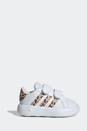 adidas White/Brown Sportswear Grand Court 2.0 Trainers - Image 1 of 8