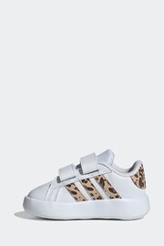 adidas White/Brown Sportswear Grand Court 2.0 Trainers - Image 4 of 8