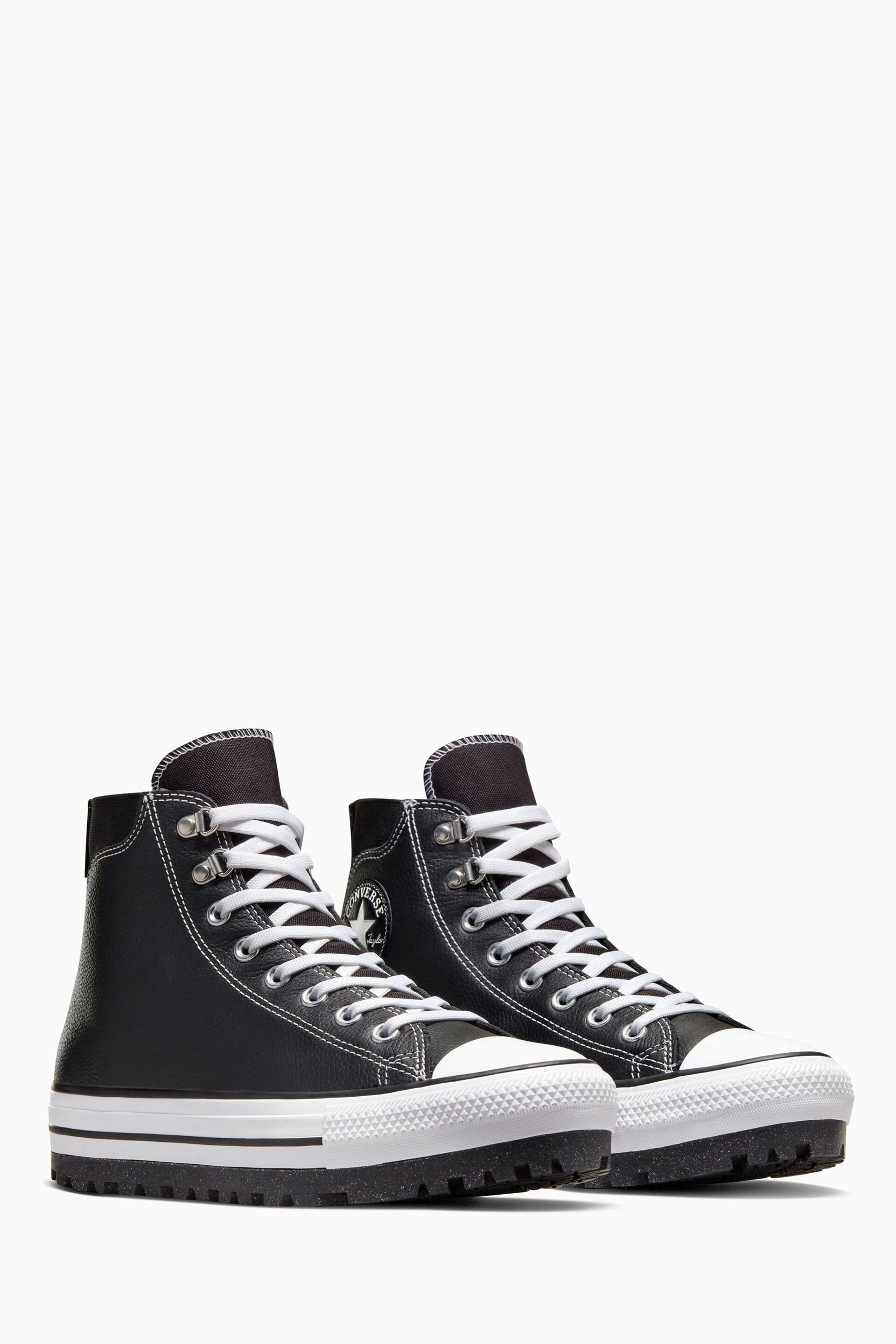 Converse Black/White Chuck Taylor Waterproof City Trek Trainers - Image 11 of 14