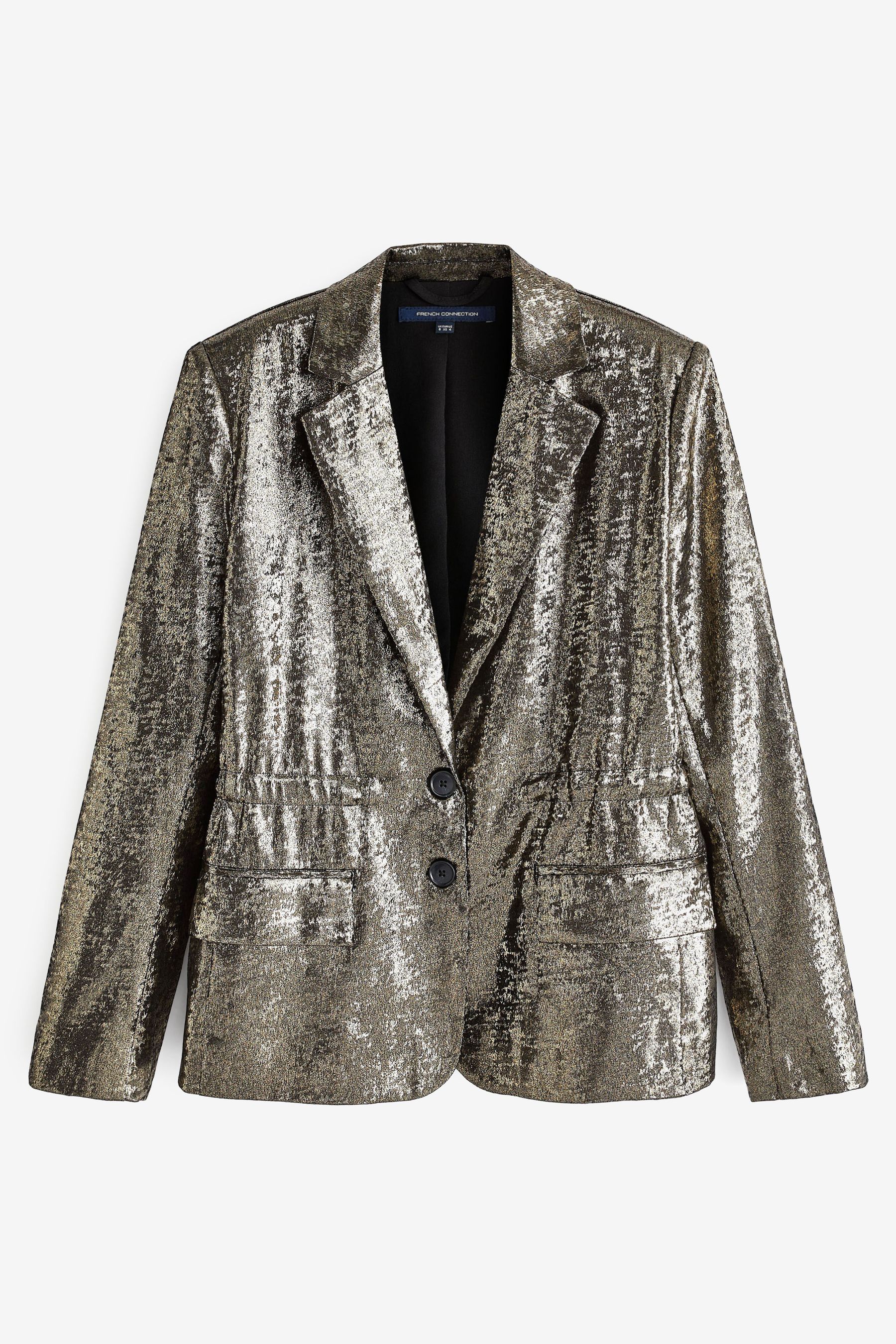 Metallic silver suit jacket clearance