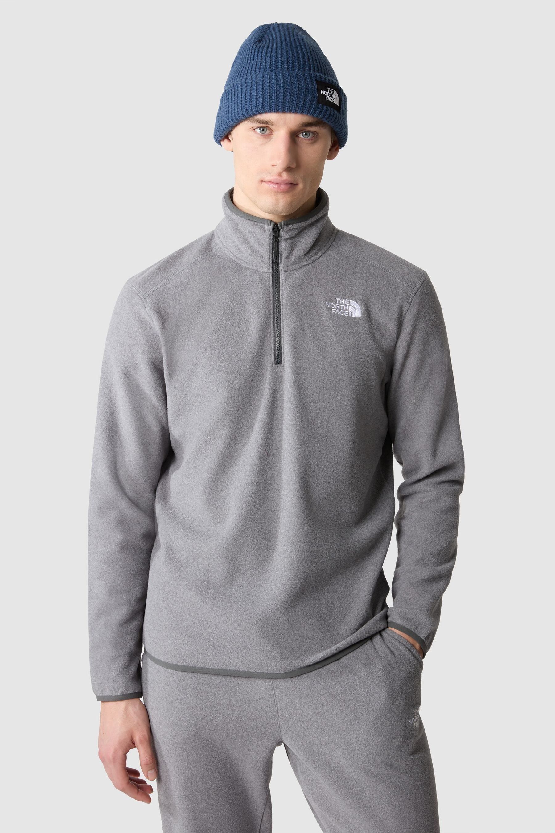 Buy The North Face Grey Mens Glacier 1 4 Zip Fleece from Next Canada