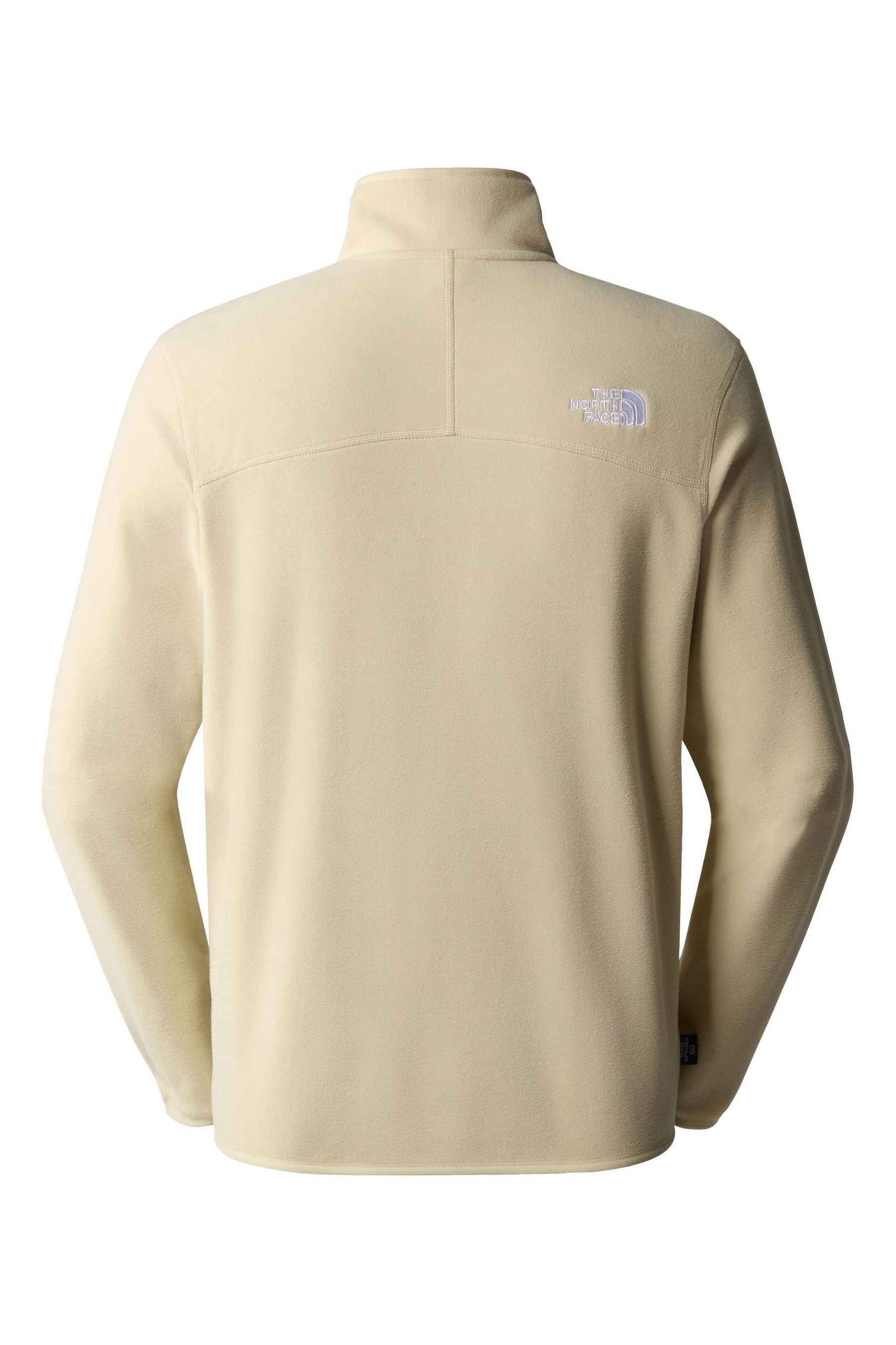 Buy The North Face Cream Mens Glacier 1 4 Zip Fleece from Next Luxembourg