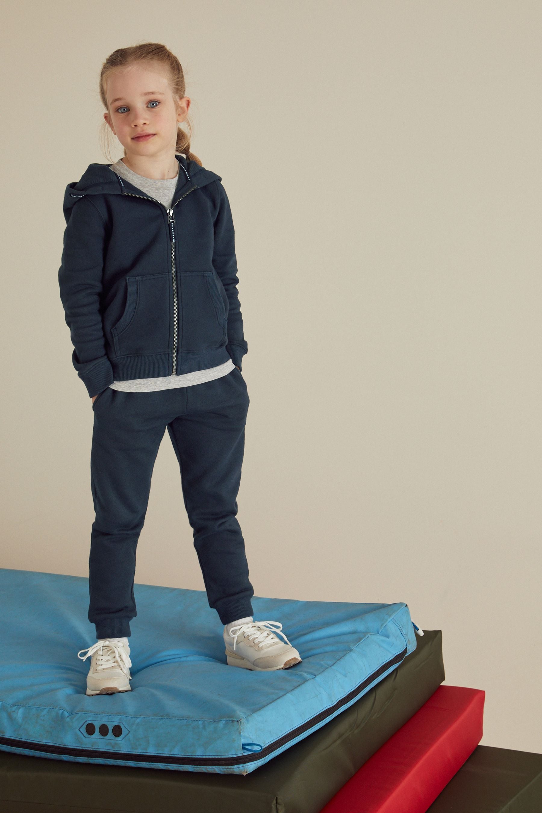 Buy Navy Blue Zip Through Hoodie And Joggers School Sports Set 3 16yrs from Next Luxembourg