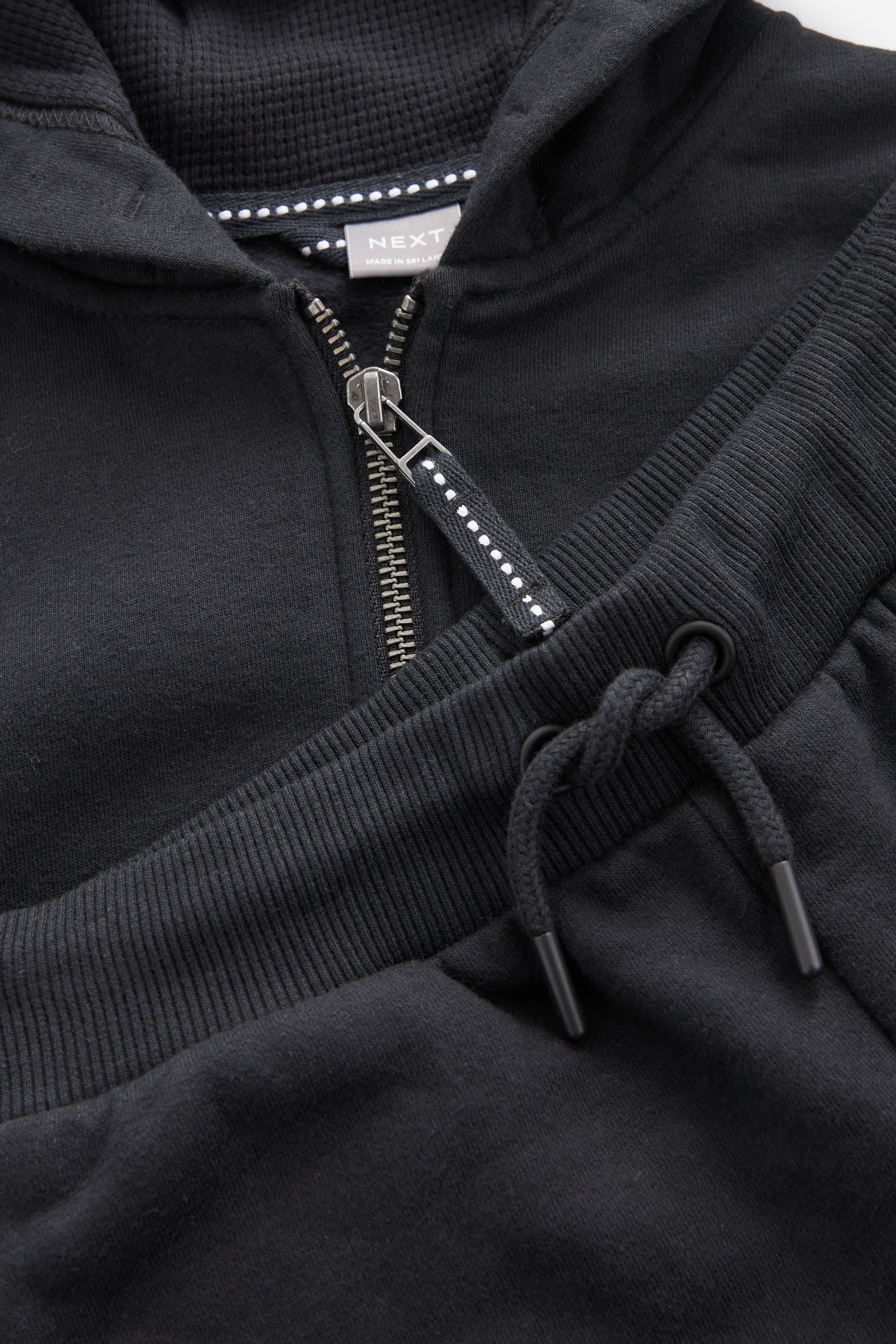 Buy Black Zip Through Hoodie And Joggers School Sports Set 3 16yrs from the Next UK online shop