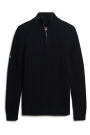 Superdry Dark Blue Vintage Jacob Henley Jumper - Image 4 of 7