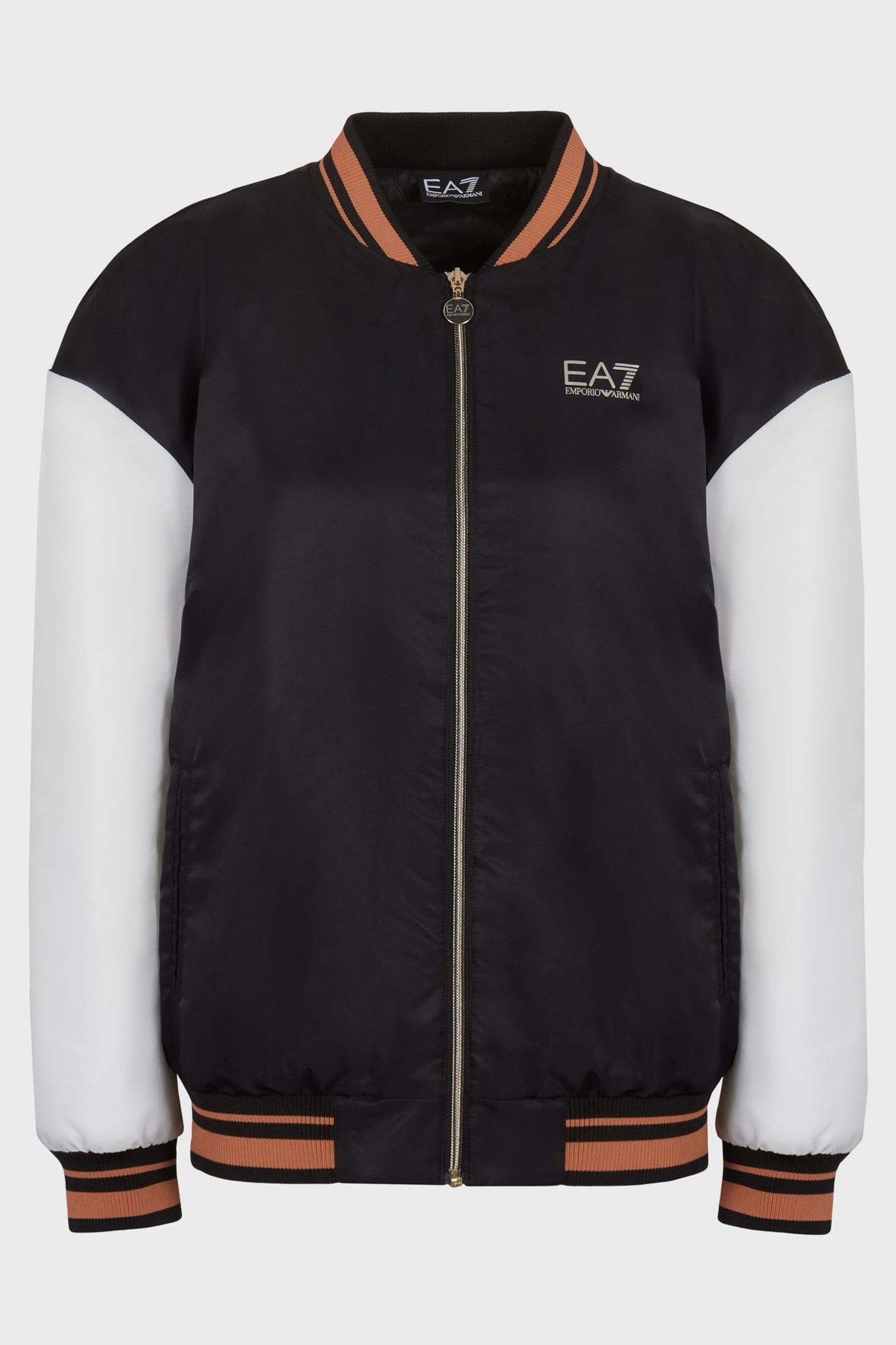 Buy Emporio Armani EA7 Womens Varsity Bomber Black Jacket from Next Luxembourg