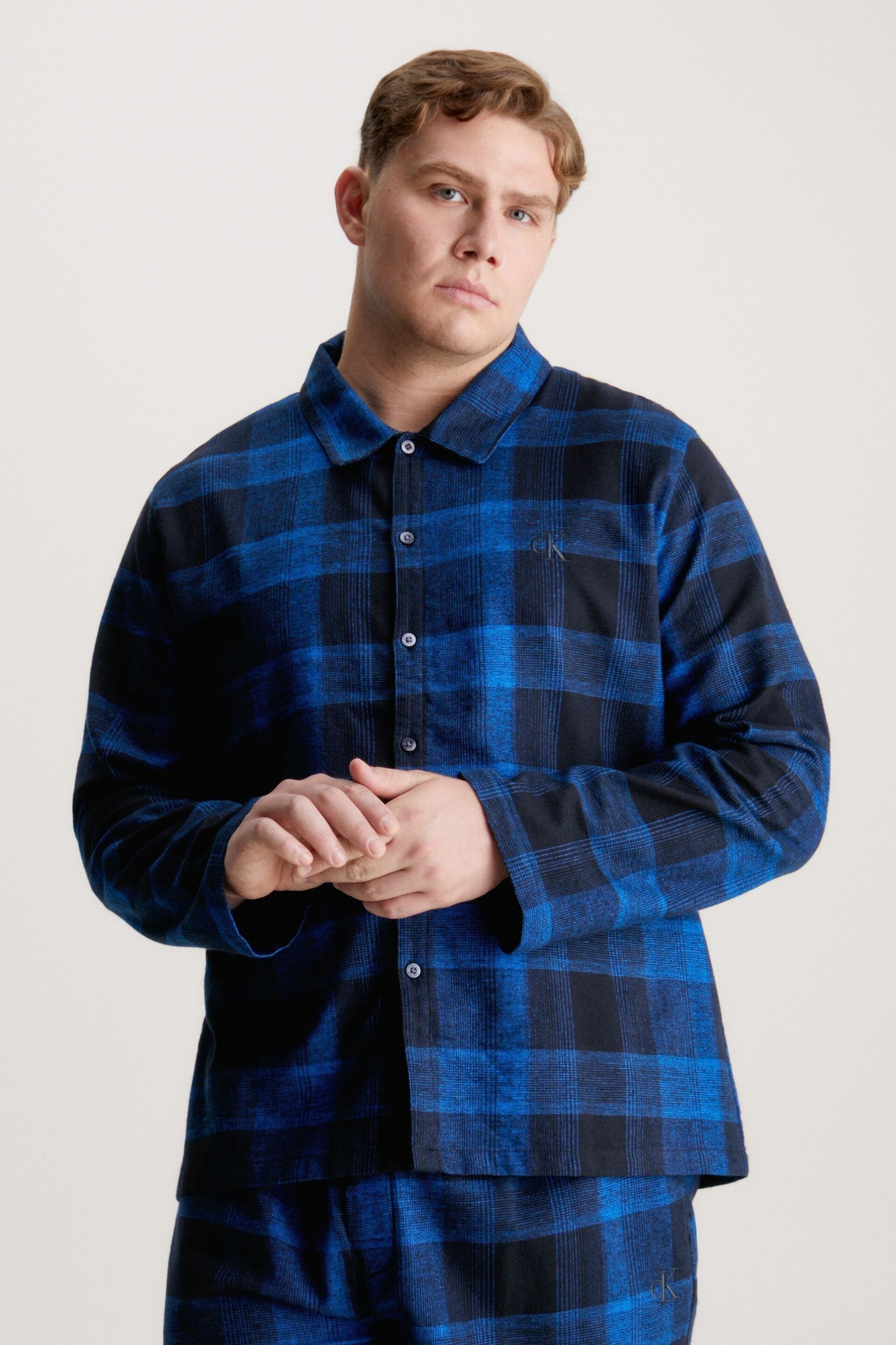 Calvin Klein Black Pure Flannel Lounge Shirt - Image 1 of 5