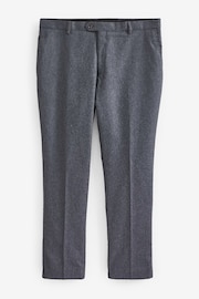 Dark Blue Slim Wool Blend Donegal Suit: Trousers - Image 4 of 8