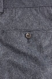 Dark Blue Slim Wool Blend Donegal Suit: Trousers - Image 6 of 8