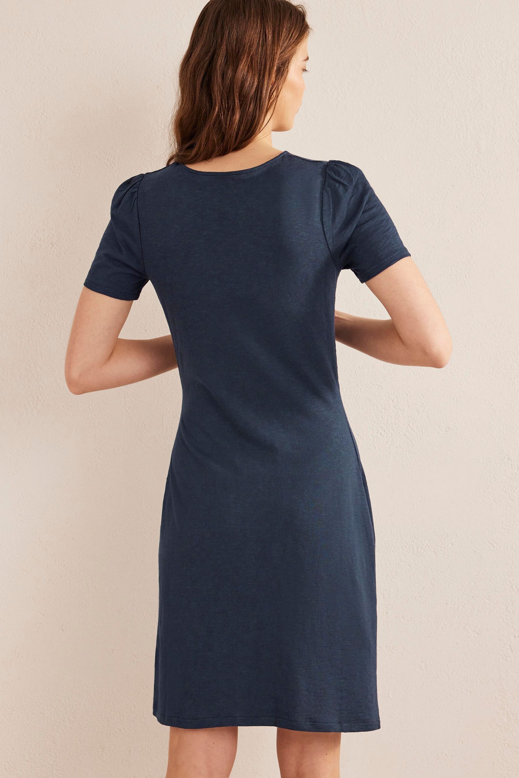 Buy Boden Blue Knot Front Jersey Dress from Next Luxembourg