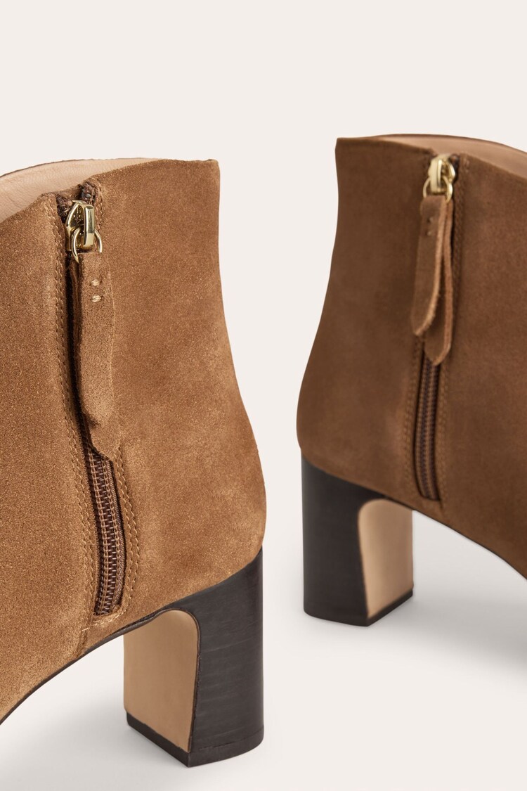 Boden Brown Round Toe Smart Ankle Boots - Image 4 of 4