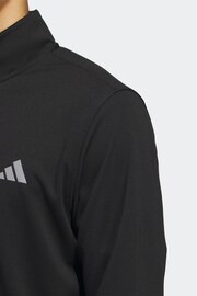 adidas Golf Elevated 1/4-Zip Black Sweatshirt - Image 5 of 7