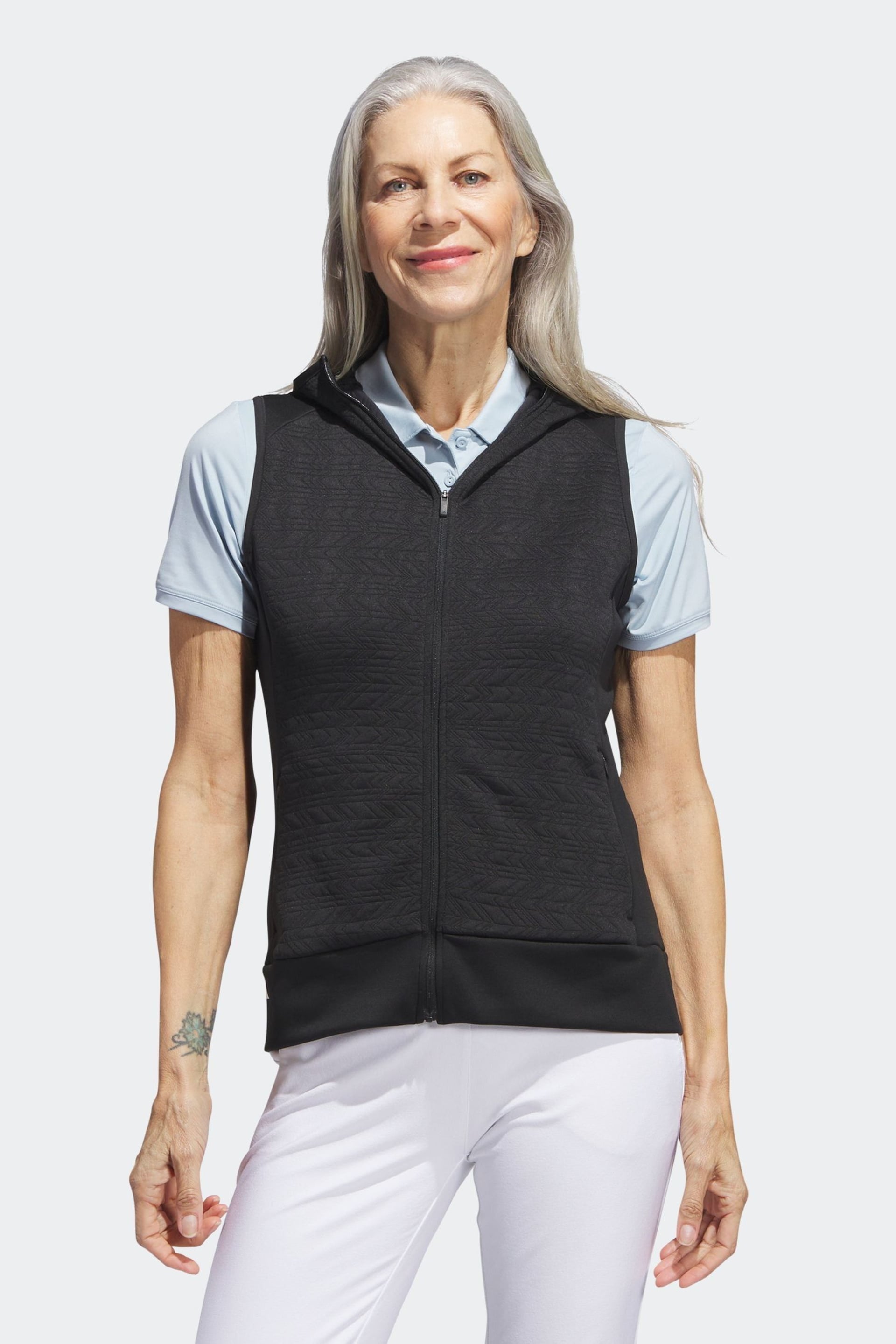 adidas Golf Black COLD.RDY Full-Zip Vest - Image 1 of 7