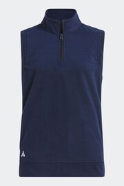 adidas Golf Navy Blue Fleece Gilet - Image 1 of 5