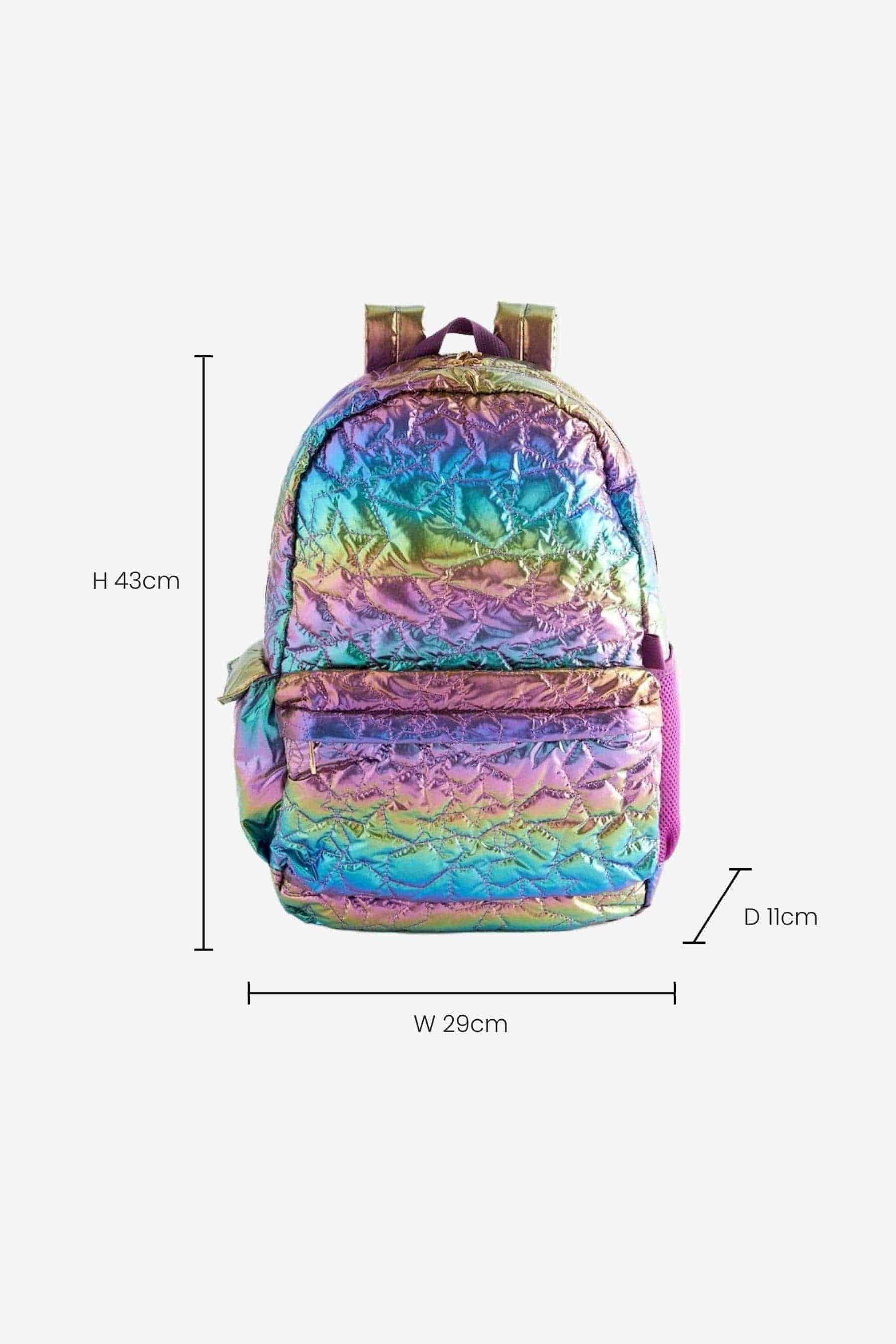 Buy Metallic Quilted Backpack from Next Luxembourg