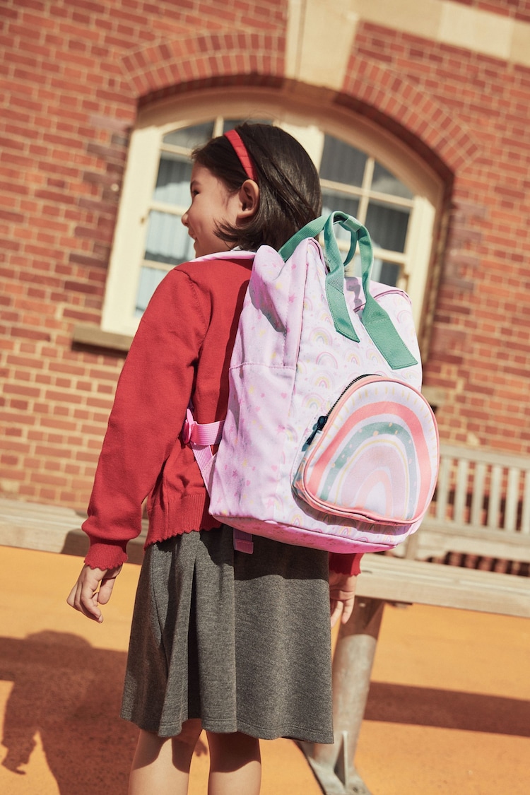 Multi Pastel Rainbow Double Handle Backpack - Image 1 of 11