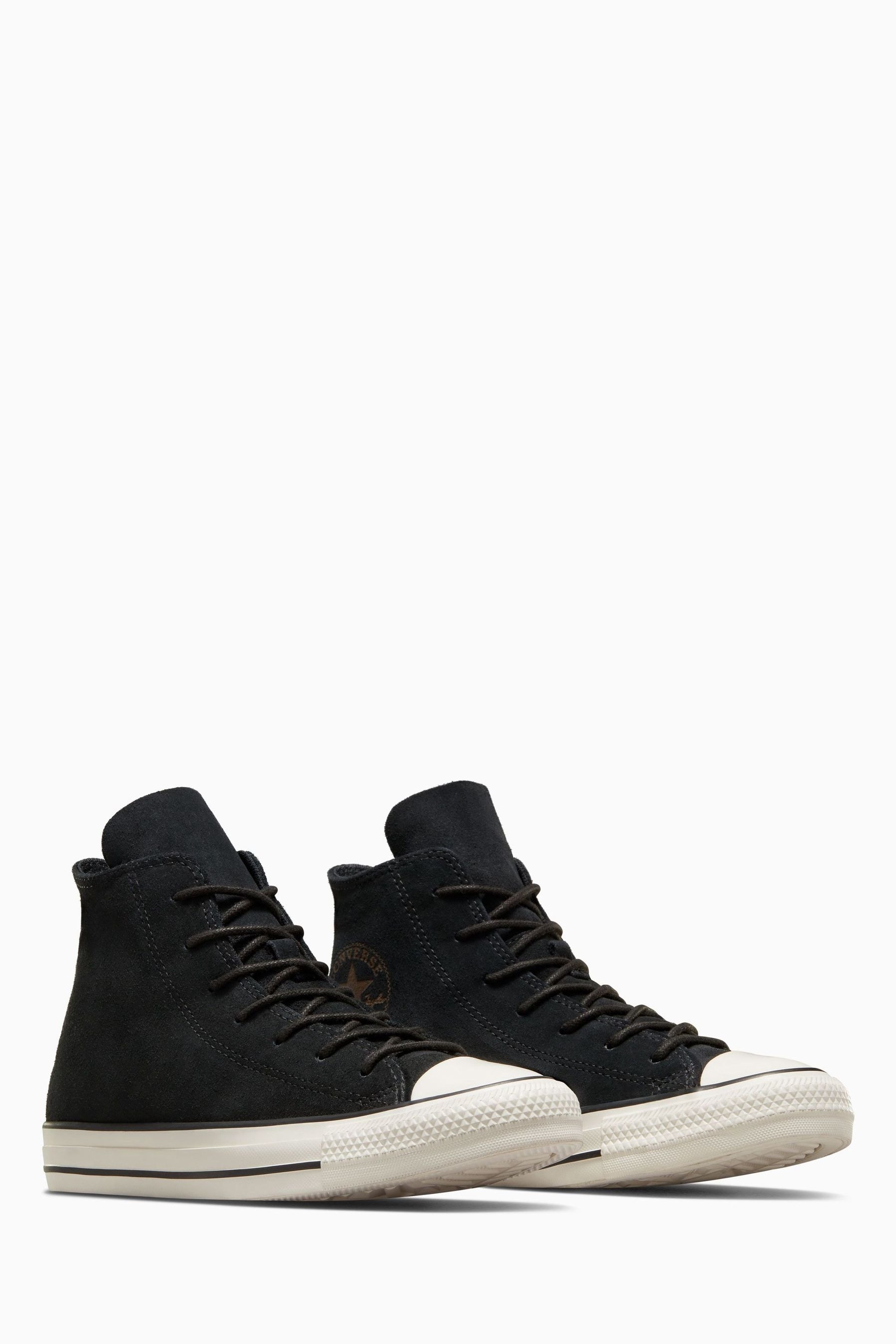 Buy Converse Black Chuck Taylor Suede Trainers from Next Luxembourg