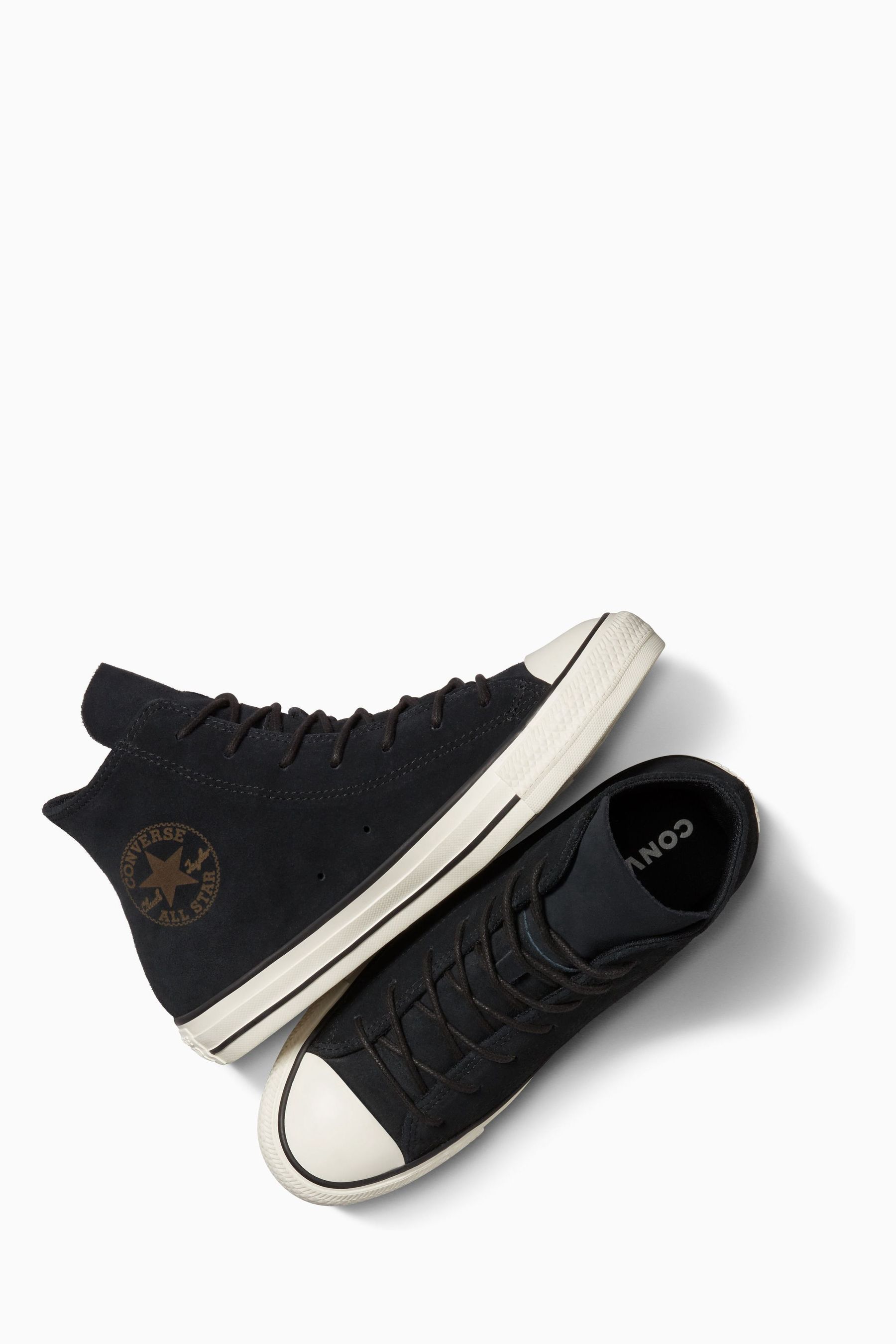 Buy Converse Black Chuck Taylor Suede Trainers from Next Saudi Arabia