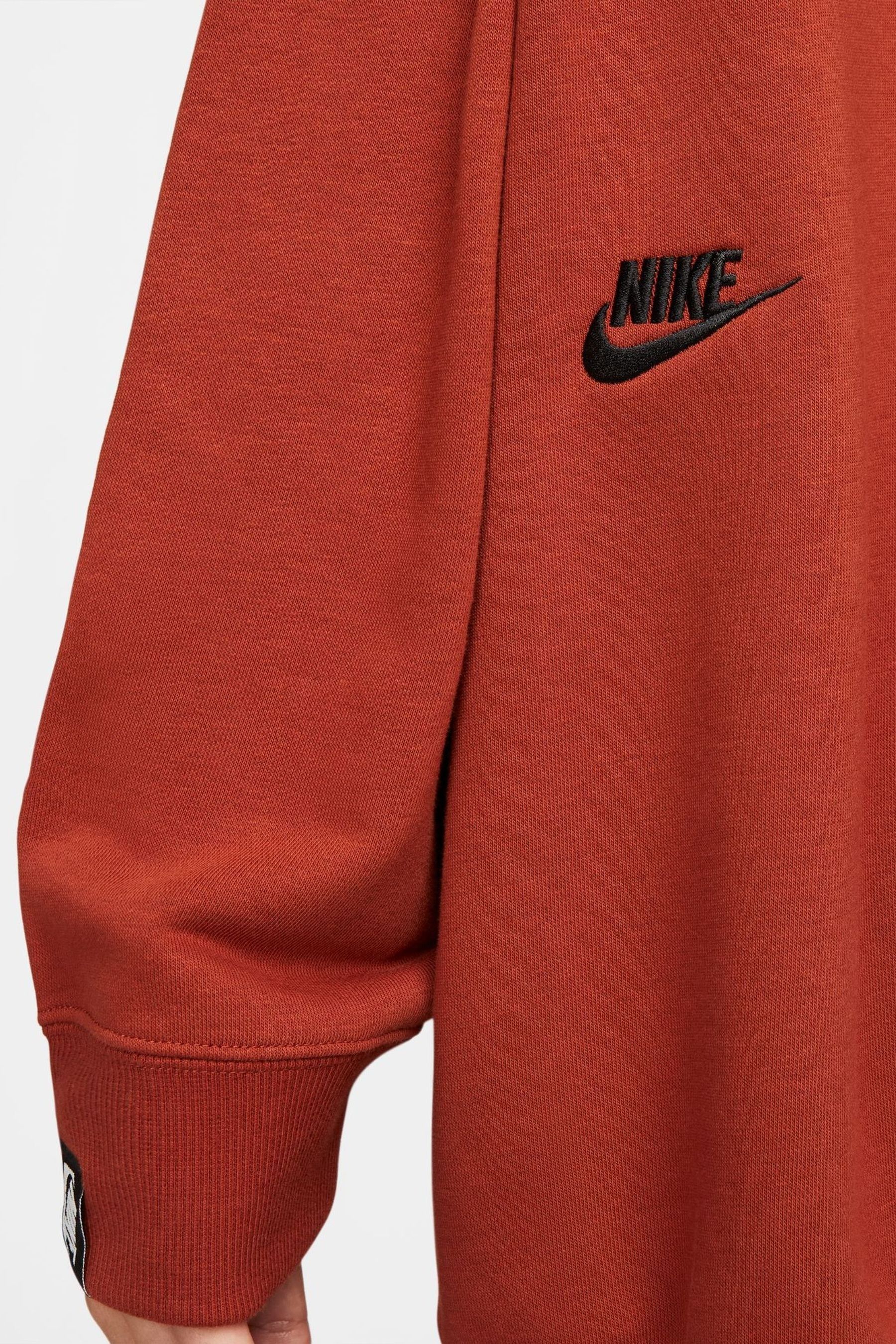 Buy Nike Rust Brown Oversized Embroided Logo Crew Sweatshirt from Next Ireland