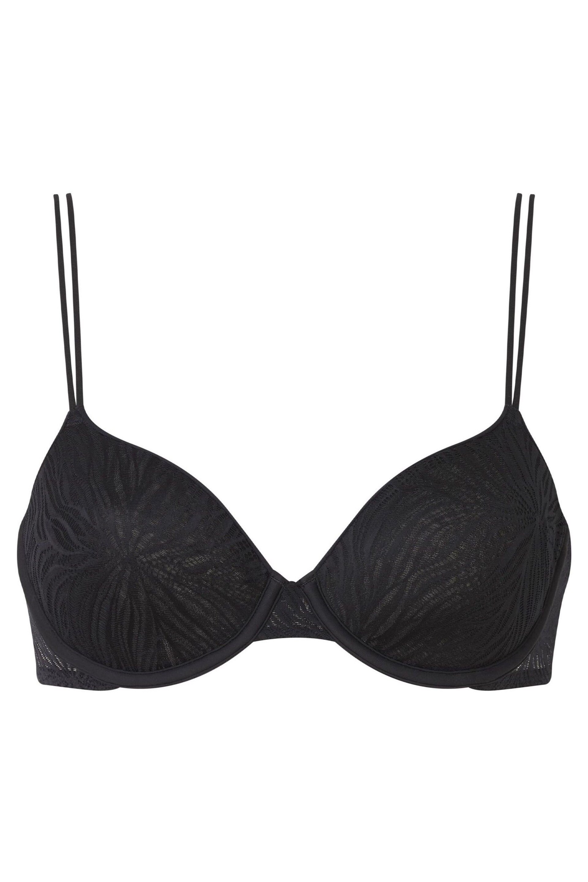 Calvin Klein Black Sheer Marquisette Lace Demi Bra - Image 1 of 2