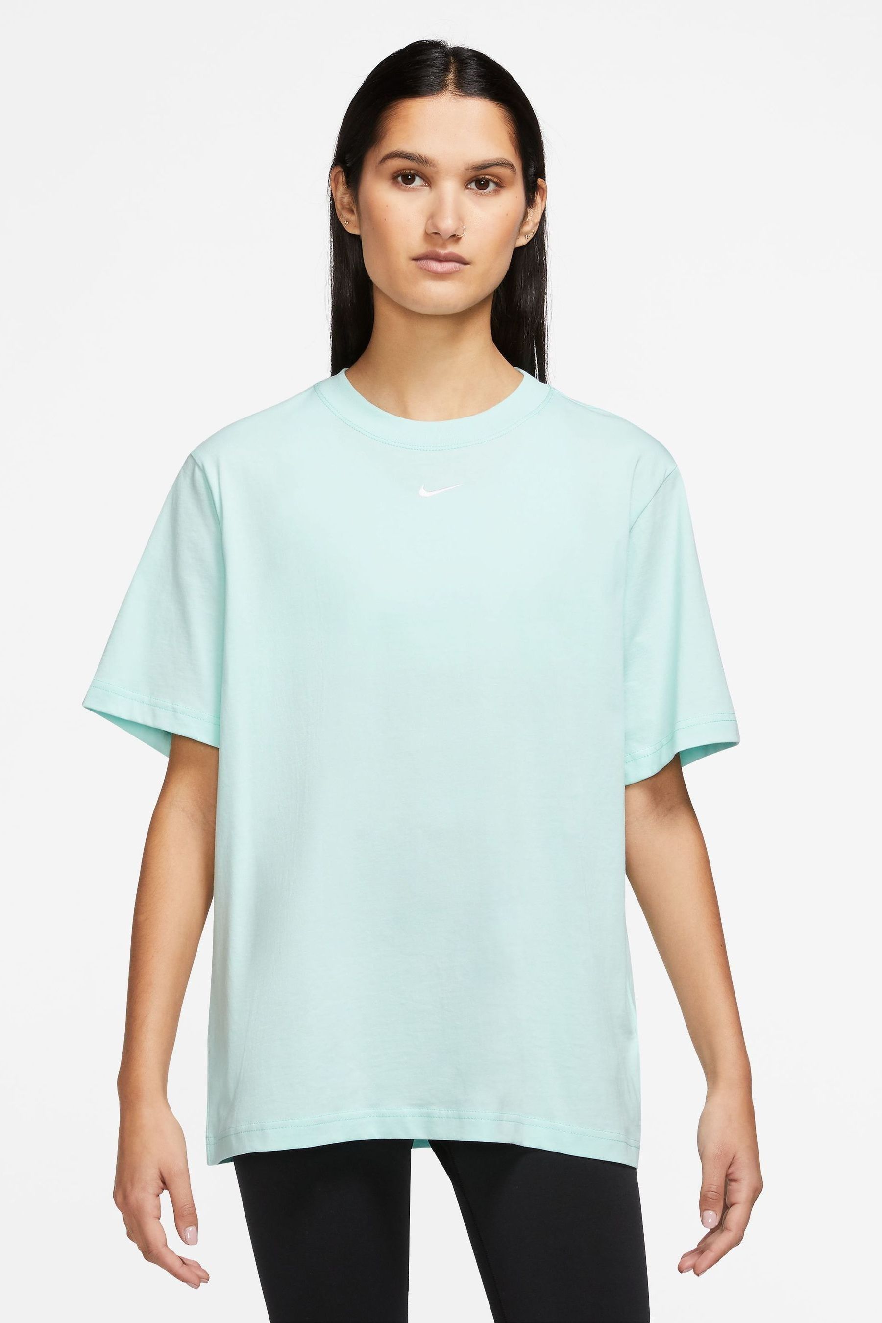 Buy Nike Mint Green Oversized Mini Swoosh T Shirt from Next Luxembourg