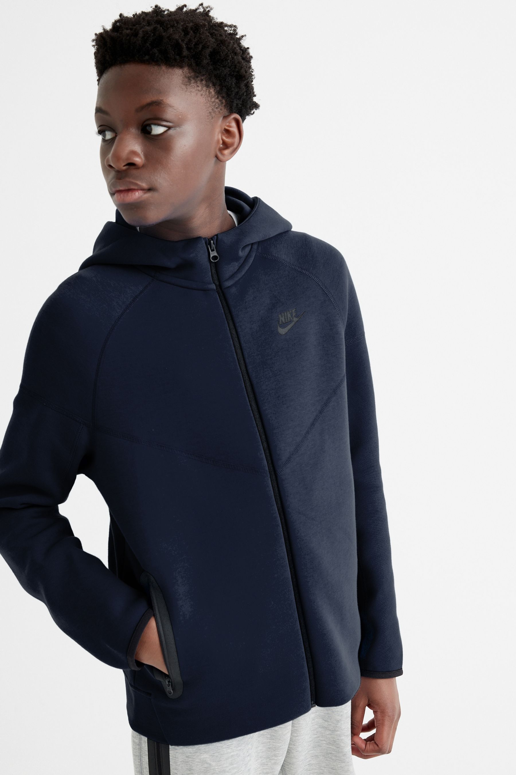 Buy Nike Dark Blue Tech Fleece Zip Through Hoodie from the Next UK online shop