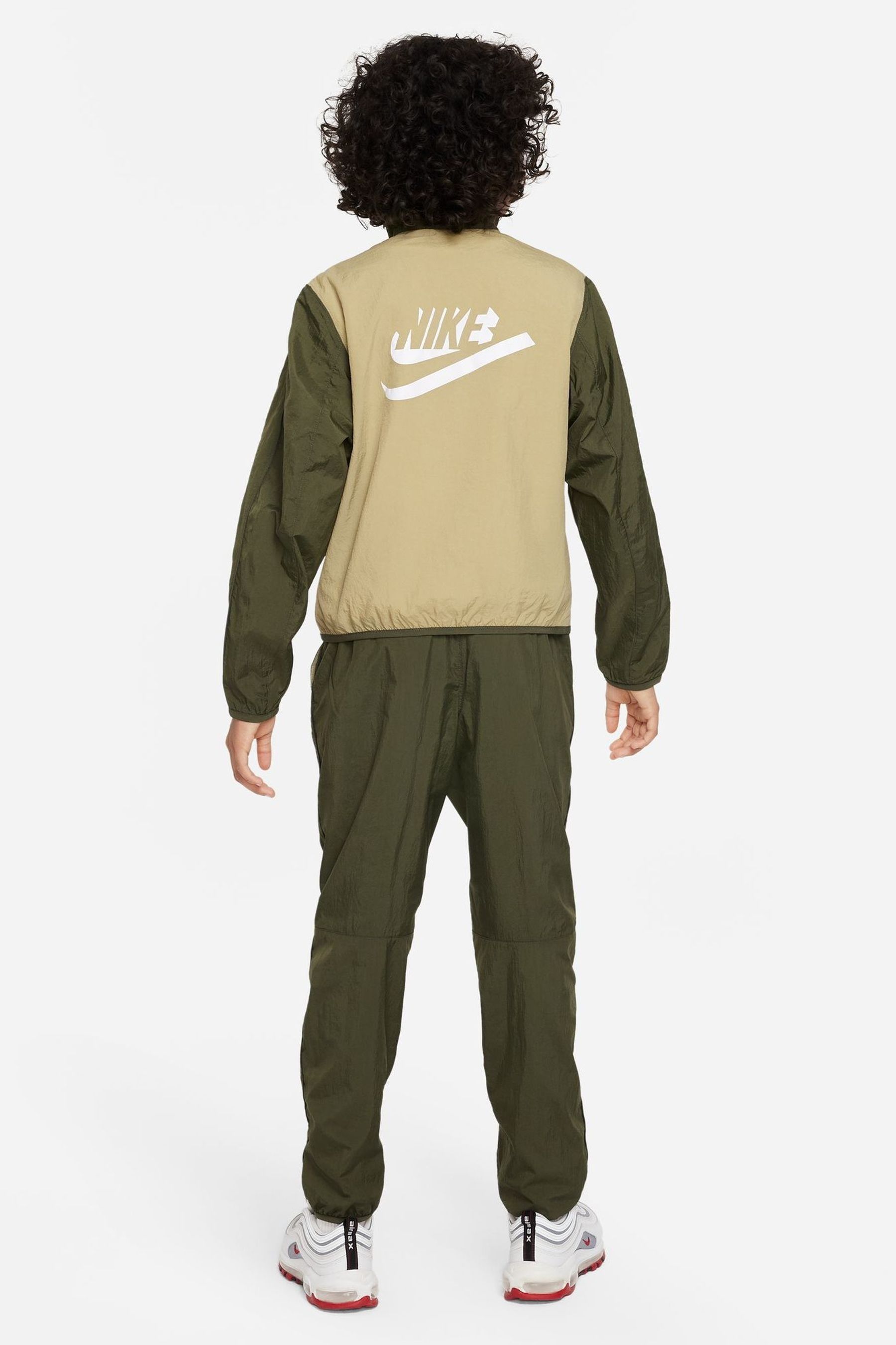 Khaki green nike tracksuit 2025