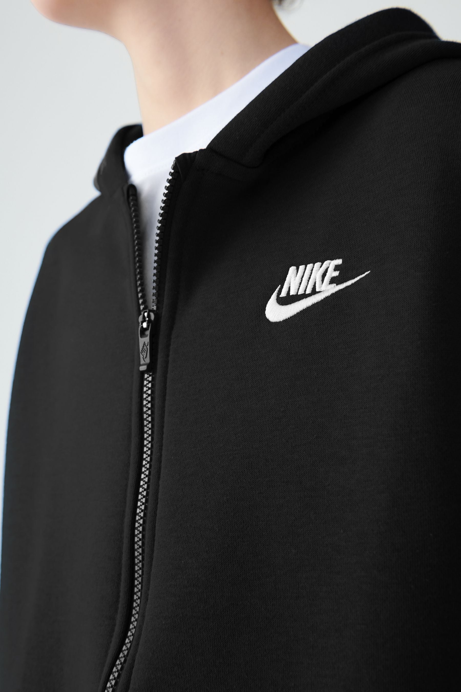 Buy Nike Black Club Fleece Zip Through Hoodie from the Next UK online shop