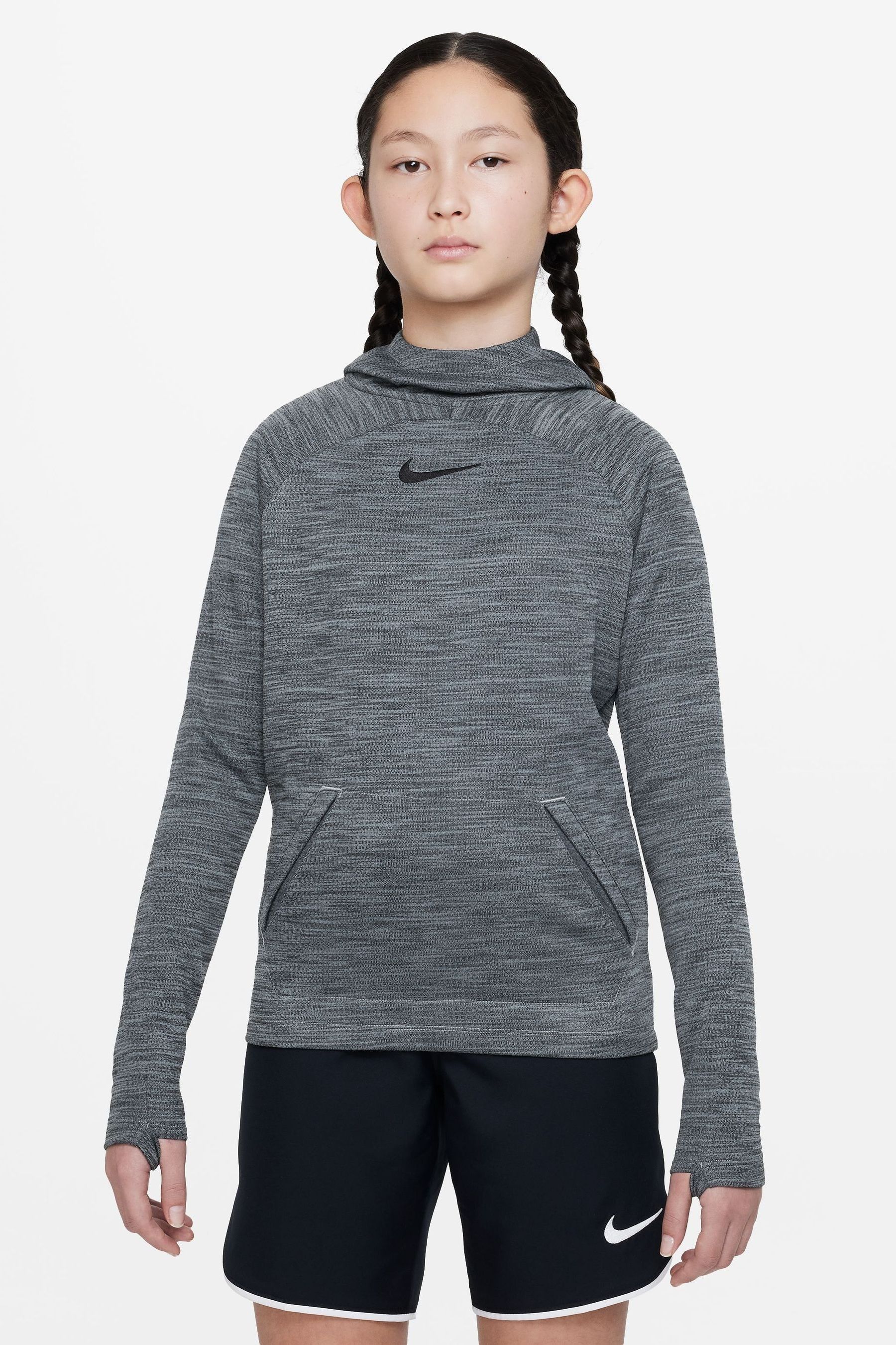 Buy Nike Grey Dri FIT Academy Pullover Training Hoodie from Next Luxembourg