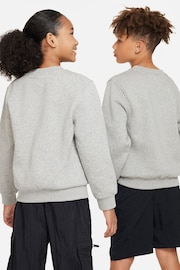 Nike Dark Grey Heather Club Fleece Sweatshirt - Image 2 of 4