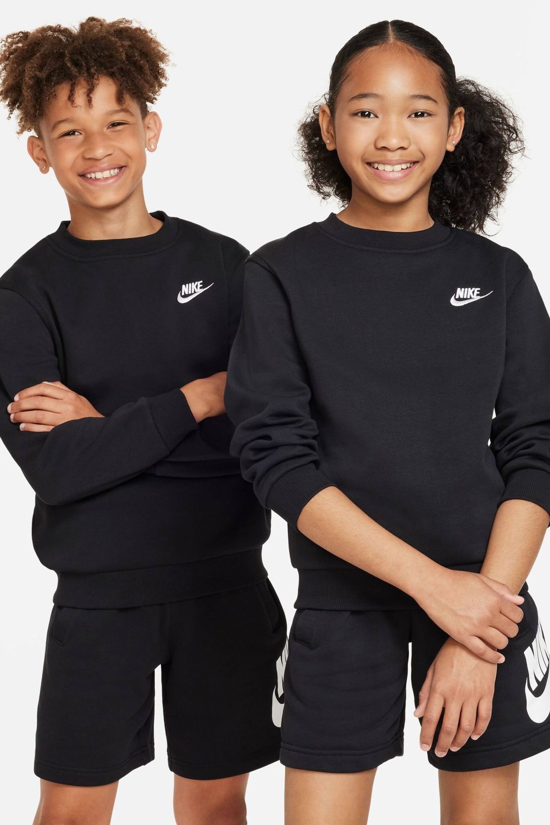Nike Black Club Fleece Sweatshirt - Image 1 of 4