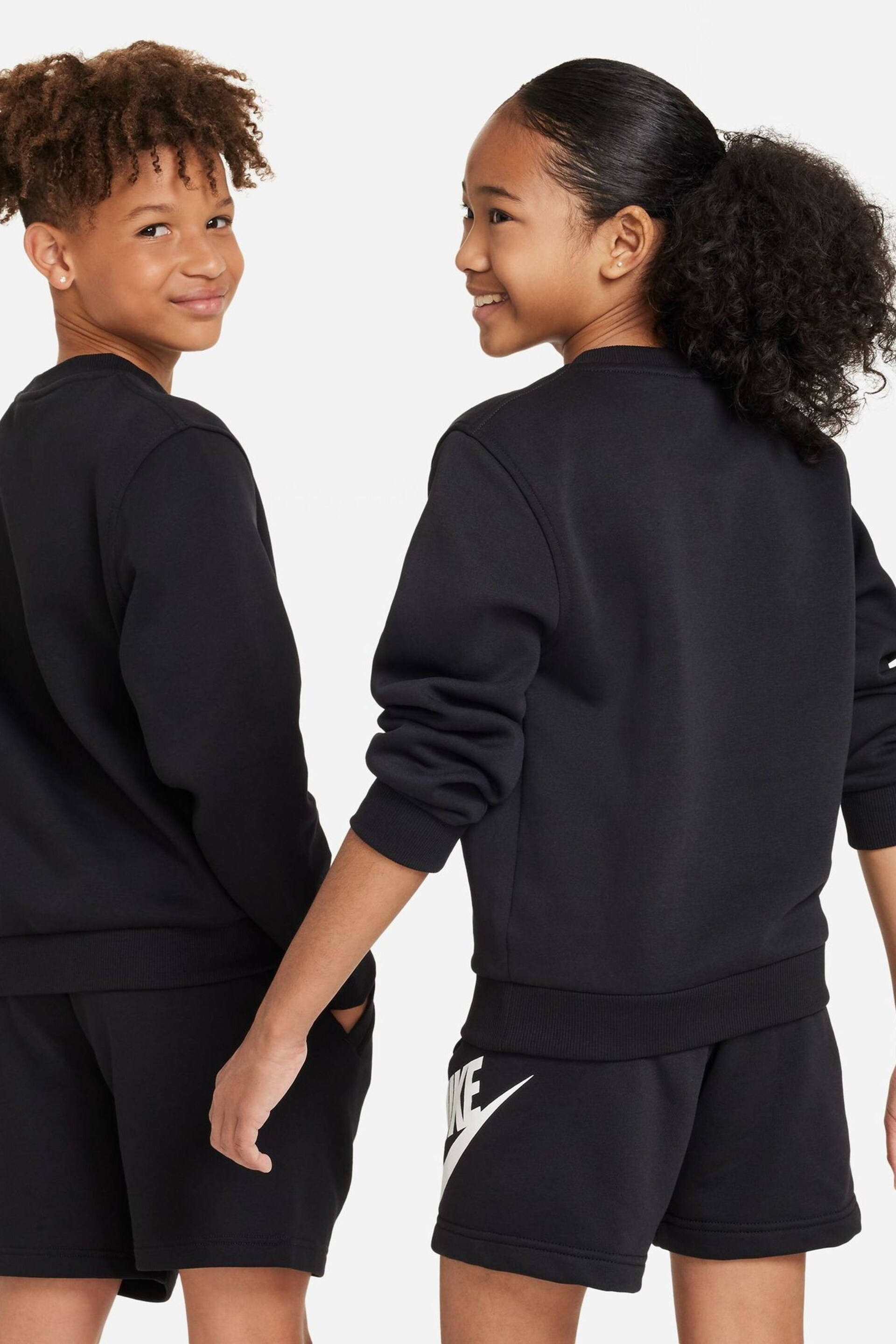 Nike Black Club Fleece Sweatshirt - Image 2 of 4
