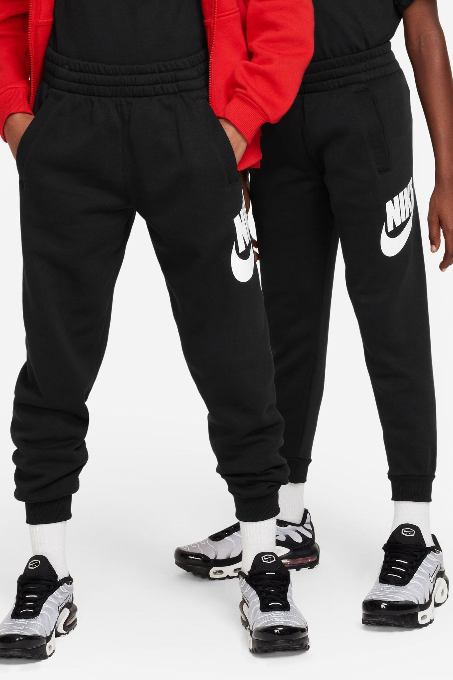 Nike Black Club Fleece Logo Joggers - Image 1 of 6