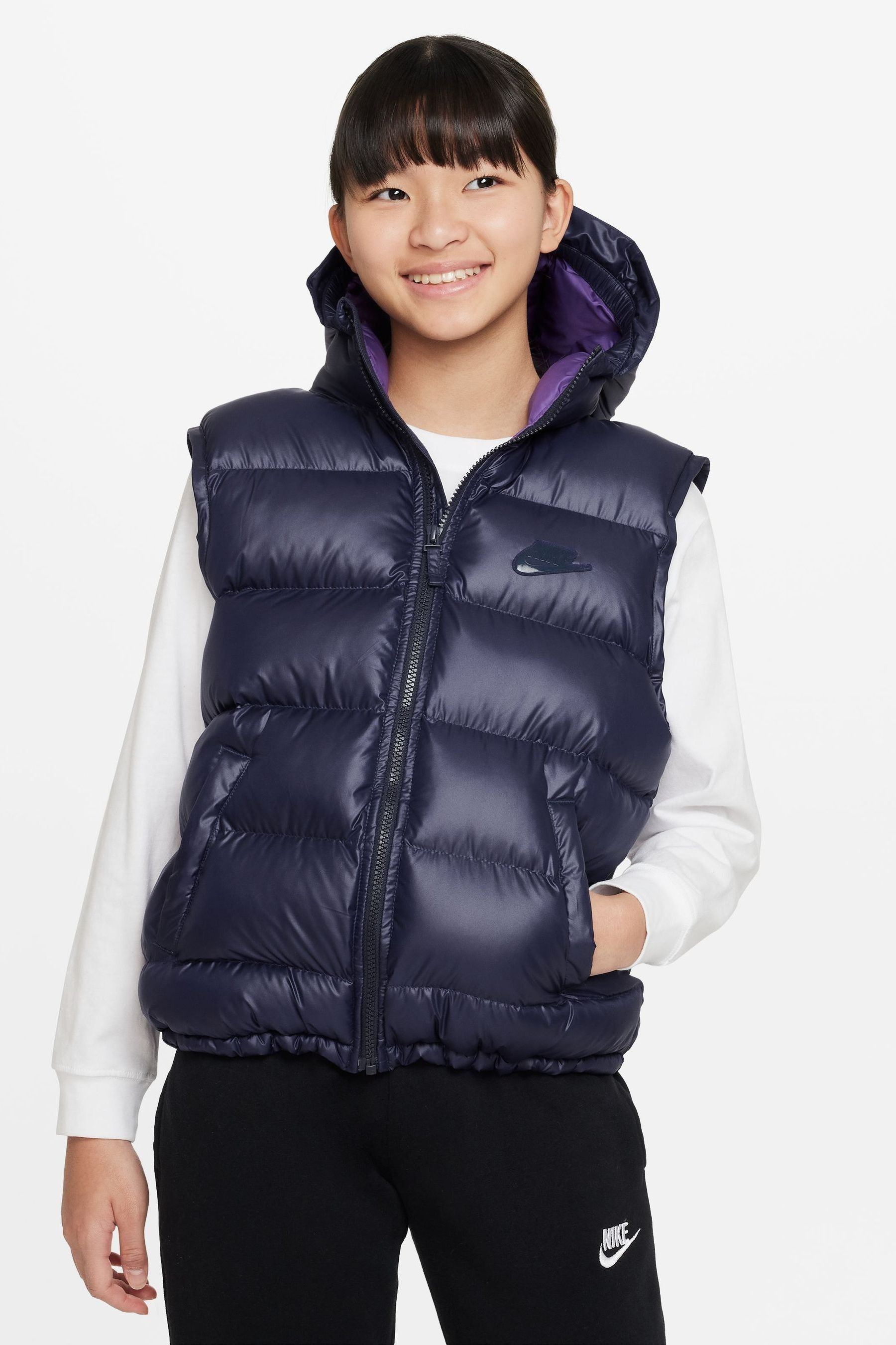 Navy nike gilet on sale