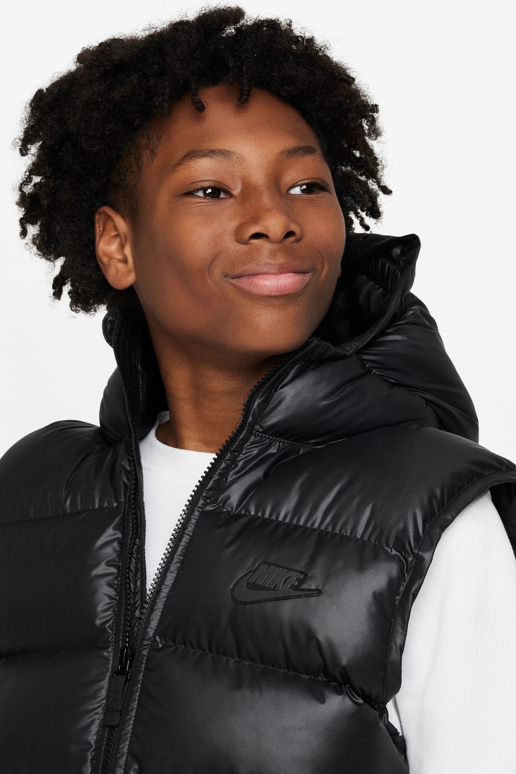 Buy Nike Black Therma FIT Water Repellent Padded Synthetic Fill Gilet from Next Ireland