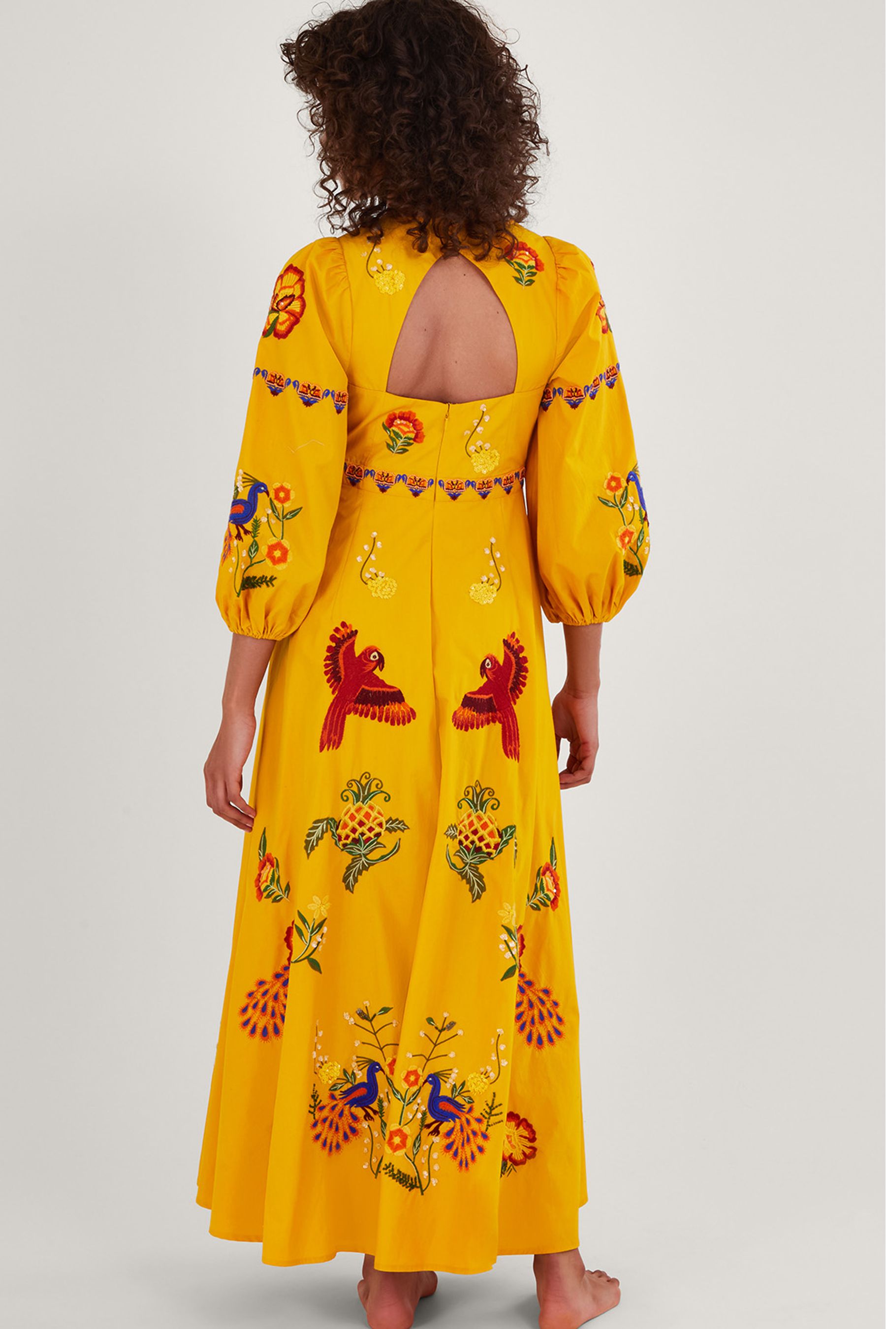 Buy Monsoon Yellow Carrie Hand Embellished Maxi Dress from Next Luxembourg
