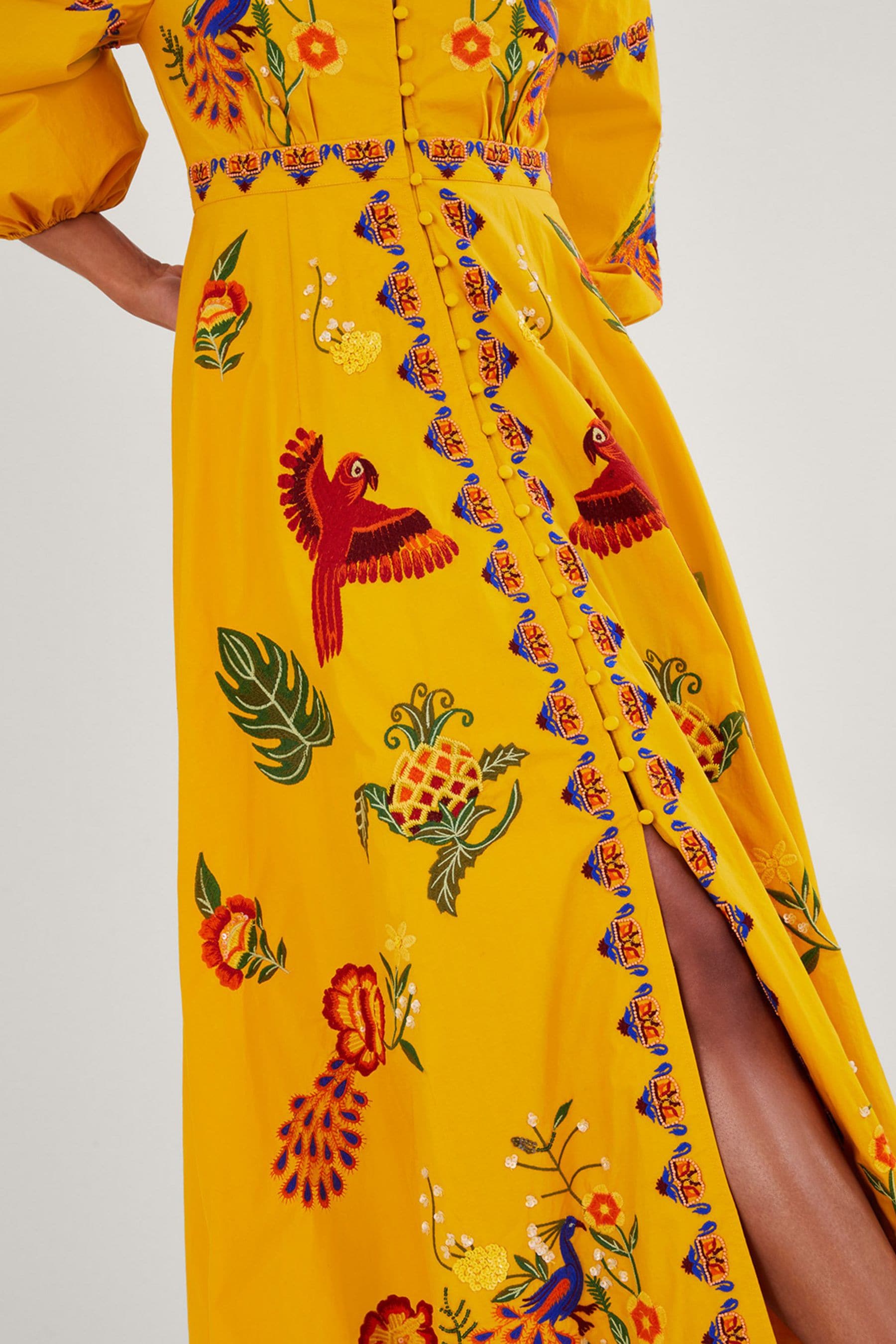 Monsoon yellow maxi dress discount