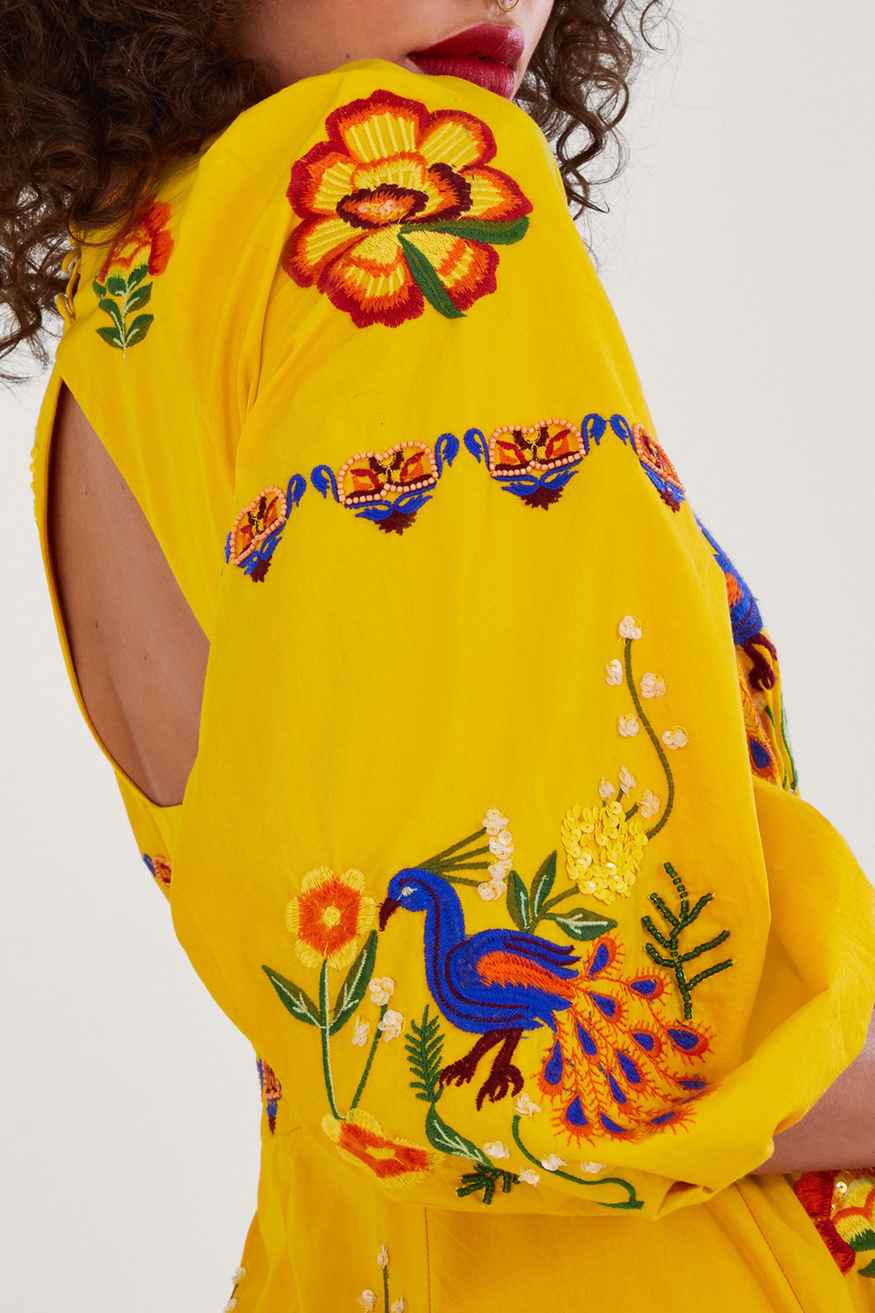 Monsoon yellow maxi dress online