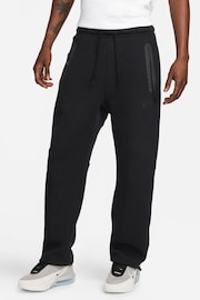 Nike Black Tech Fleece Open Hem Joggers - Image 1 of 14