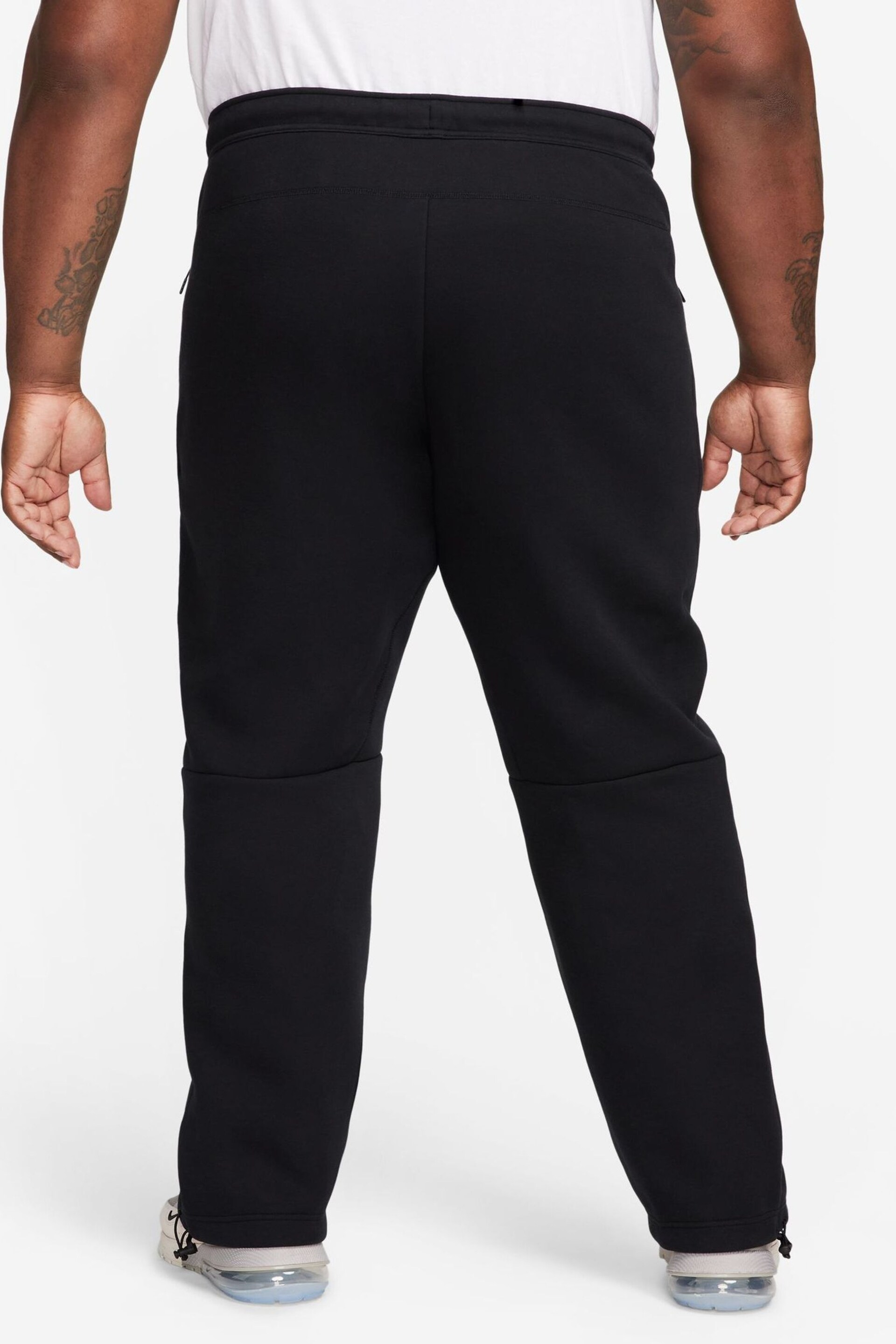 Nike Black Tech Fleece Open Hem Joggers - Image 7 of 13