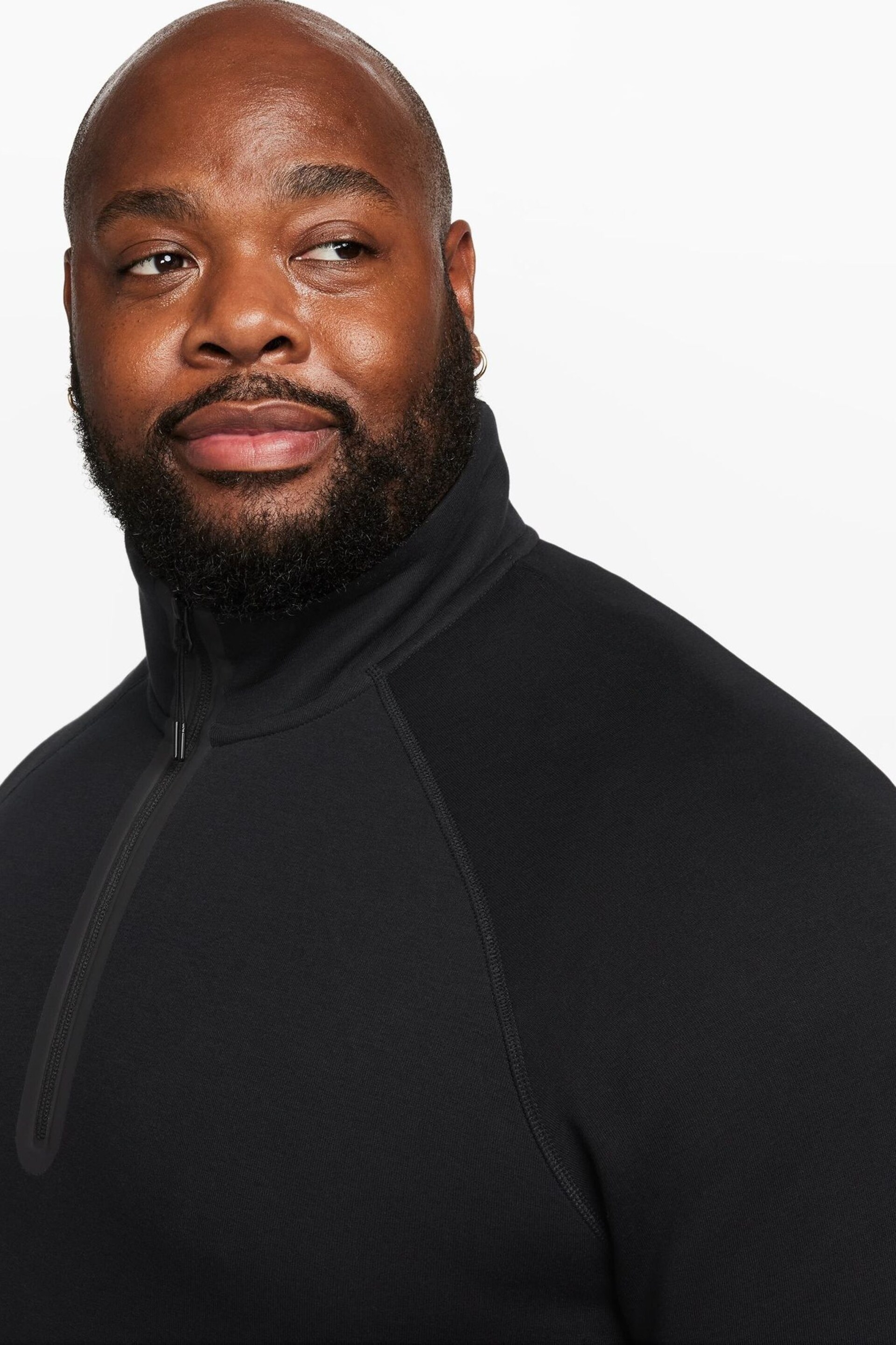 Nike Black Tech Fleece Half Zip Sweatshirt - Image 15 of 19