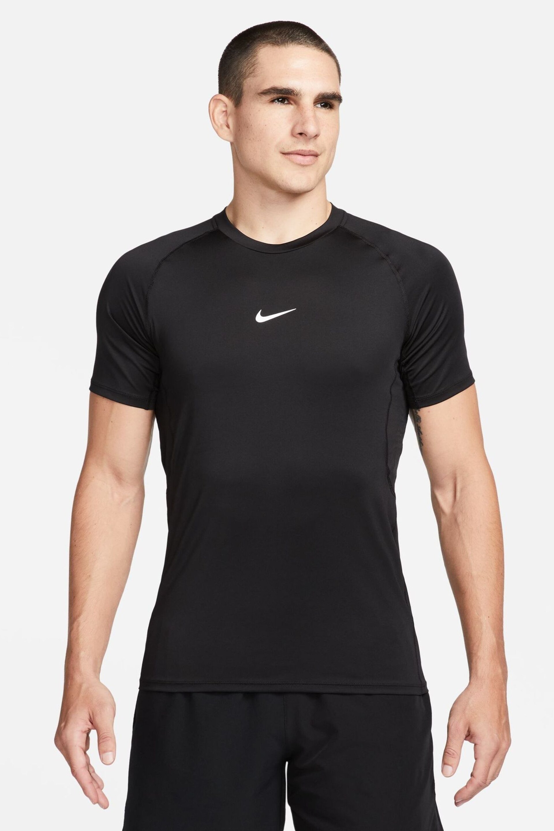 Nike Black Pro Dri-FIT Slim T-Shirt - Image 1 of 5