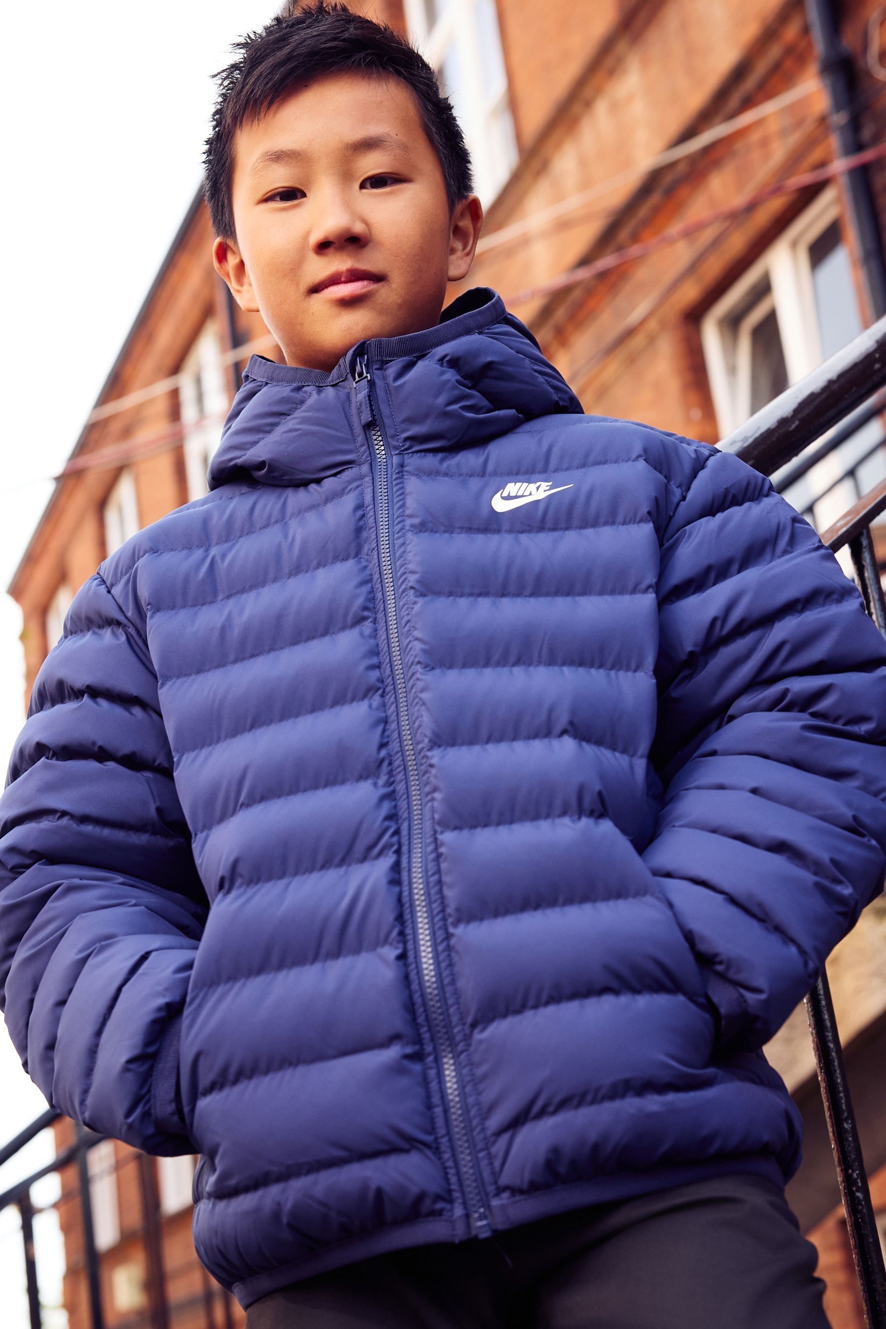 Nike blue winter jacket shop