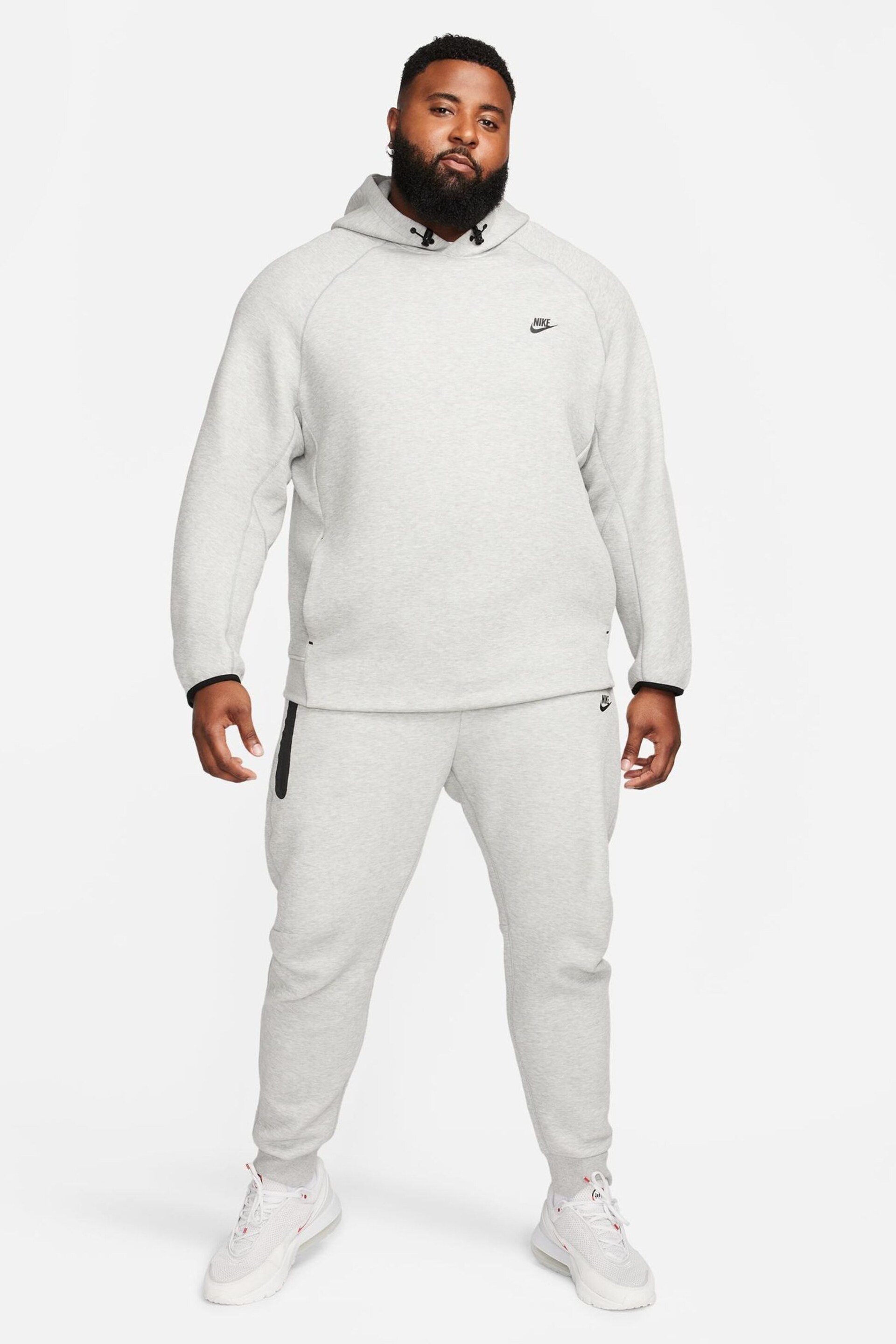 Nike Grey Tech Fleece Pullover Hoodie - Image 10 of 18