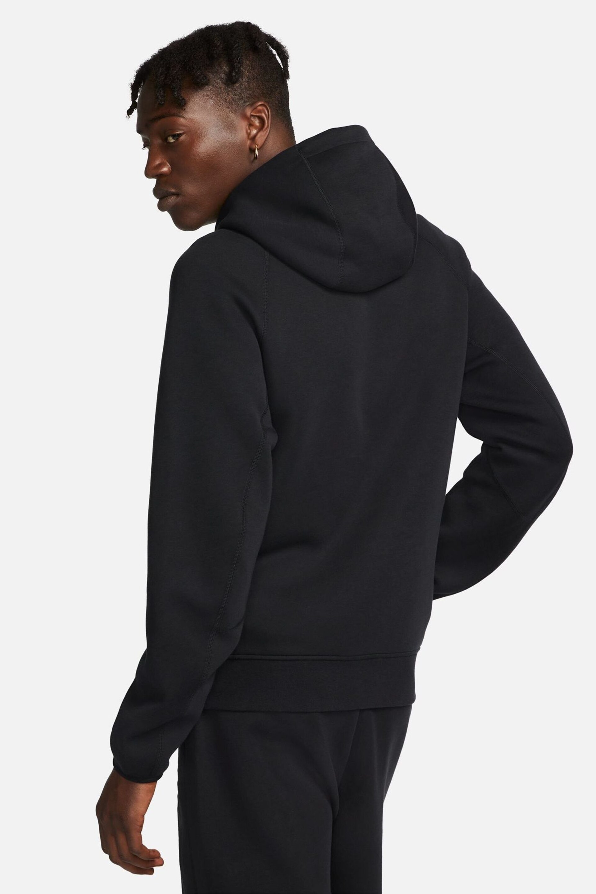 Nike Black Tech Fleece Pullover Hoodie - Image 2 of 16