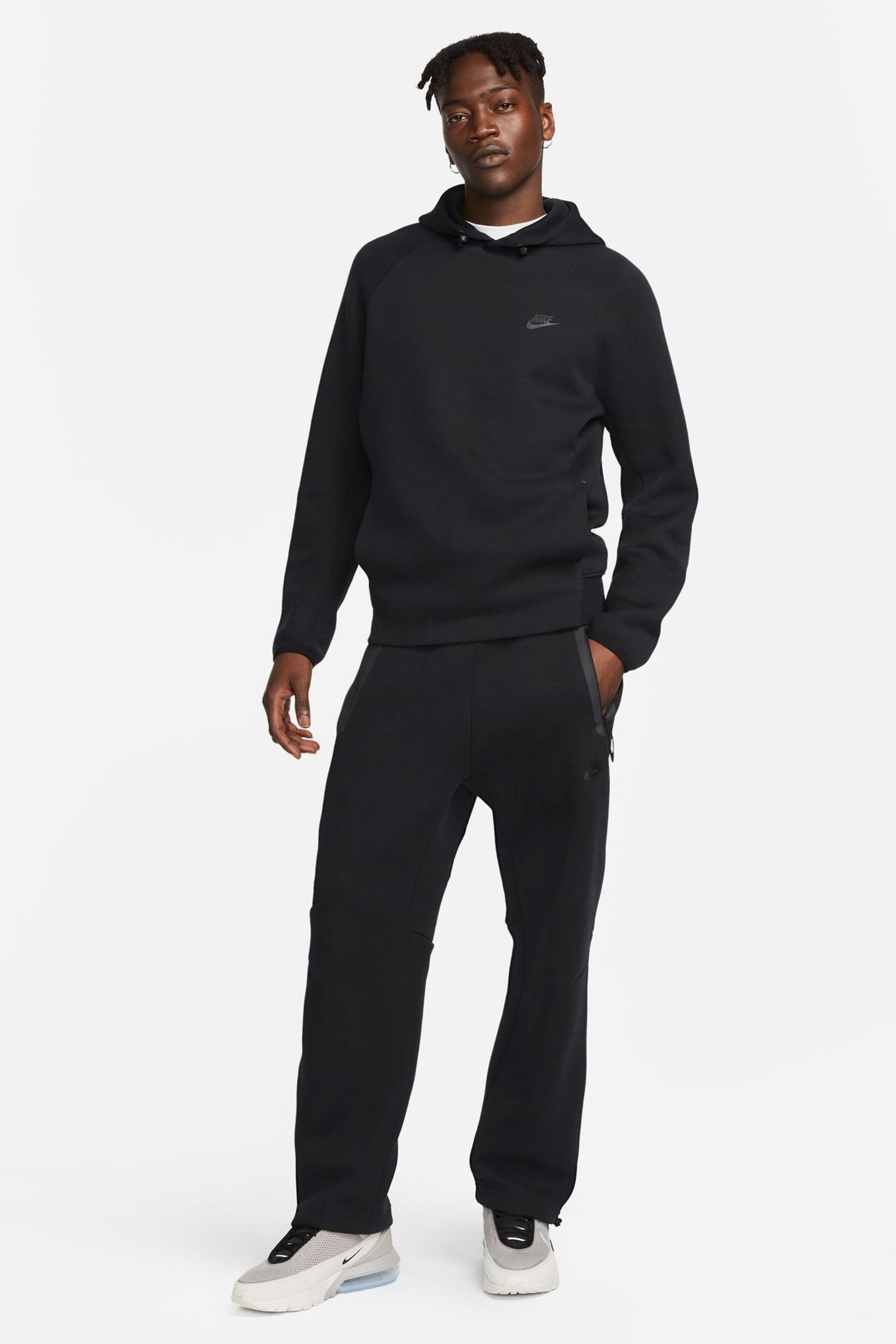 Nike Black Tech Fleece Pullover Hoodie - Image 3 of 16