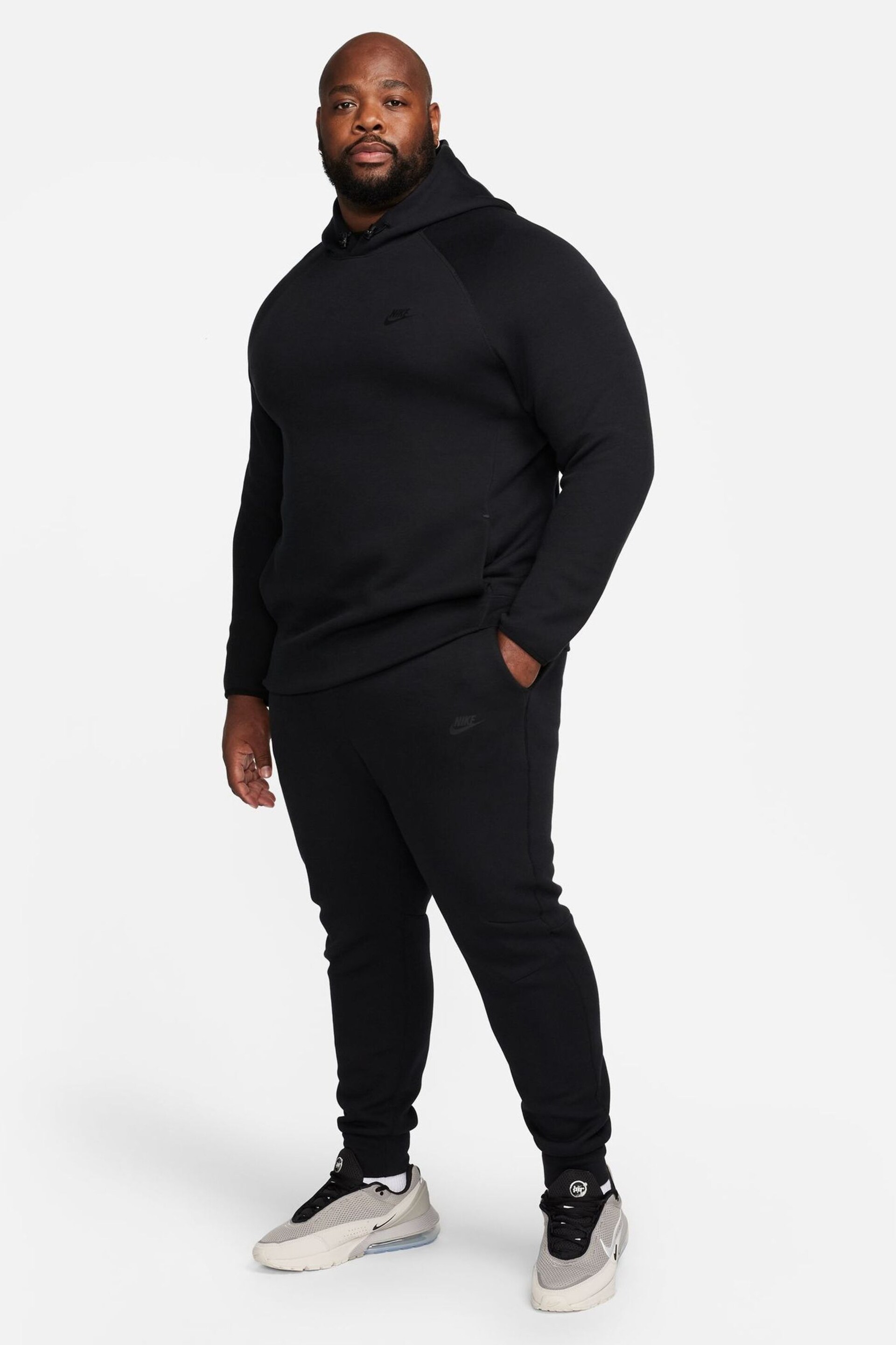 Nike Black Tech Fleece Pullover Hoodie - Image 6 of 16