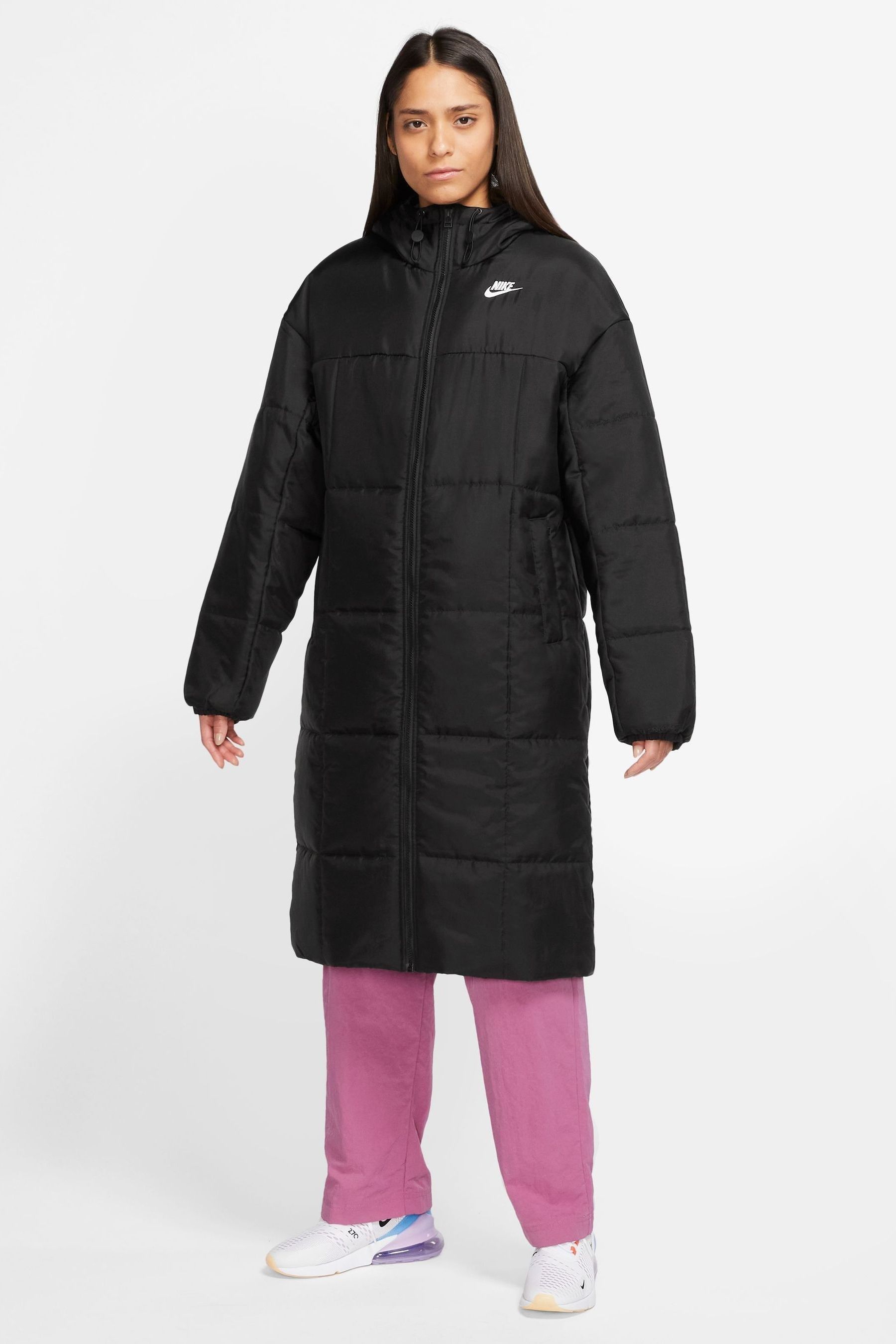 Buy Nike Black Therma Fit Long Line Puffer Coat from Next Ireland